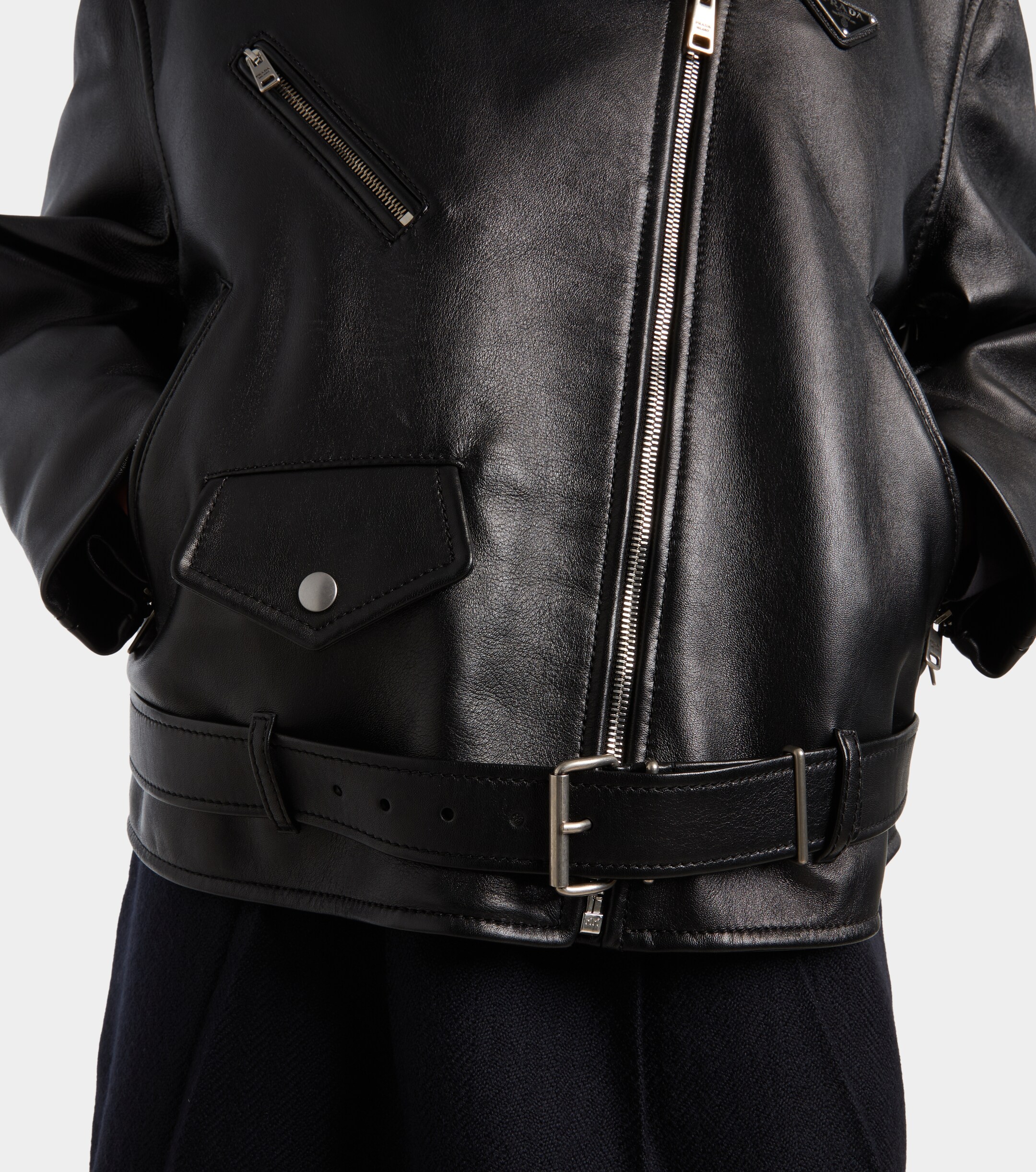 Prada Leather biker jacket thumbnail