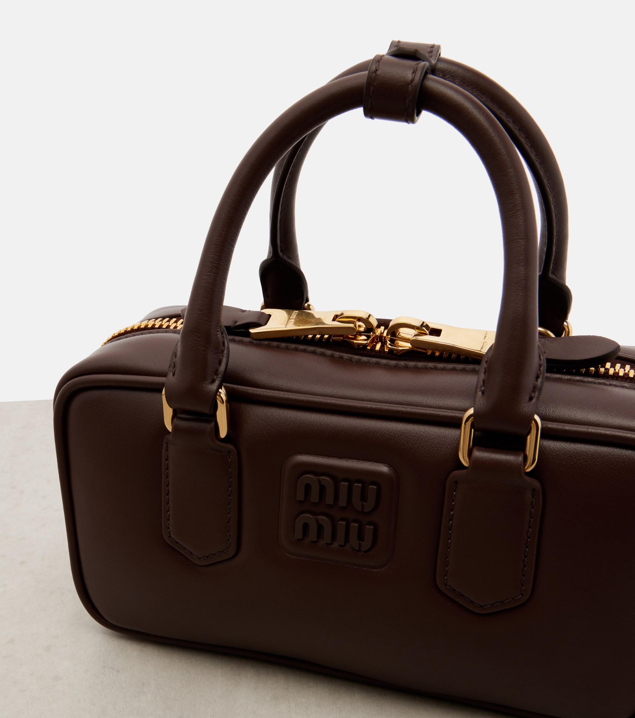 Miu Miu Arcadie leather tote bag