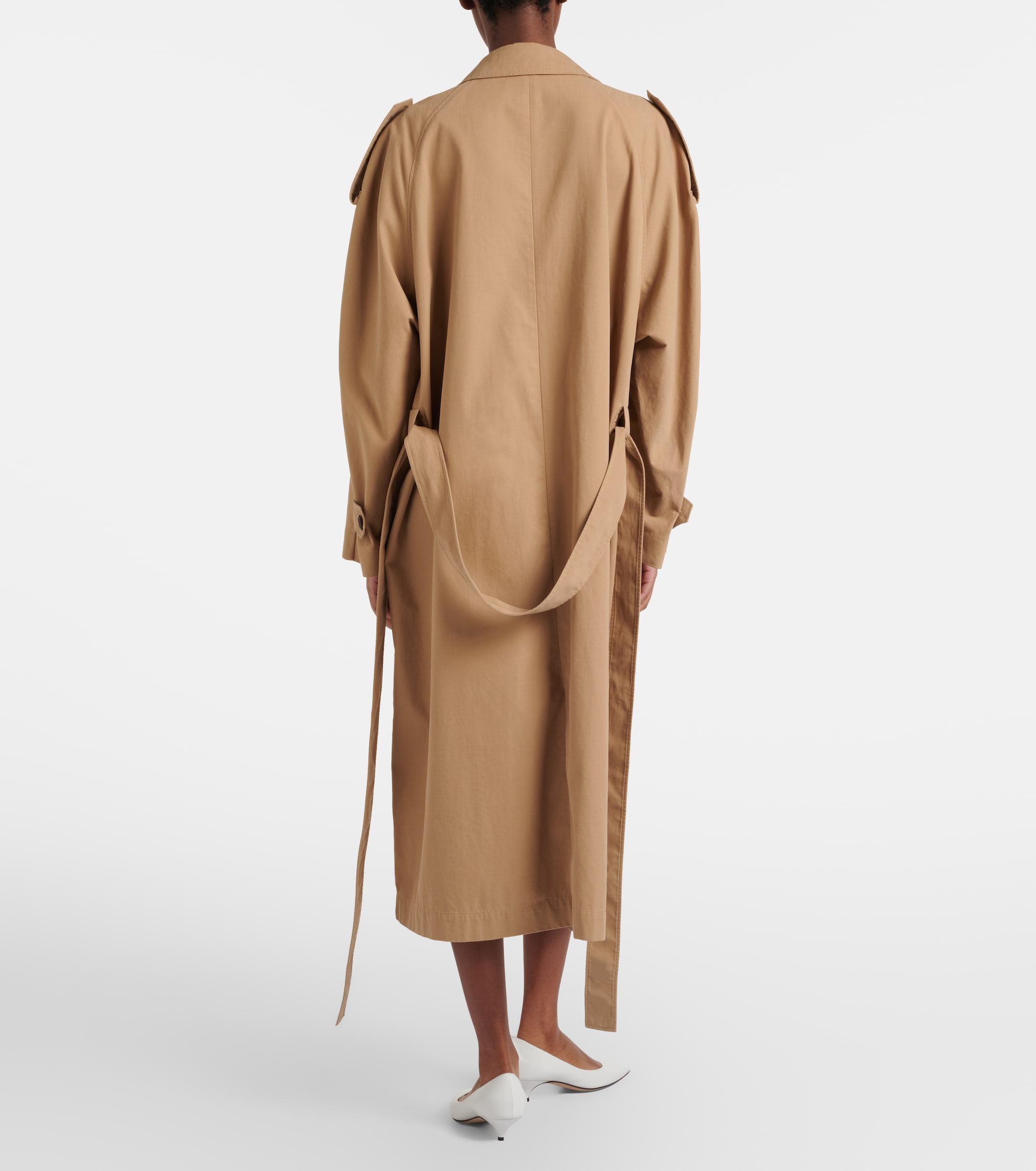 The Row Dester cotton and cashmere trench coat