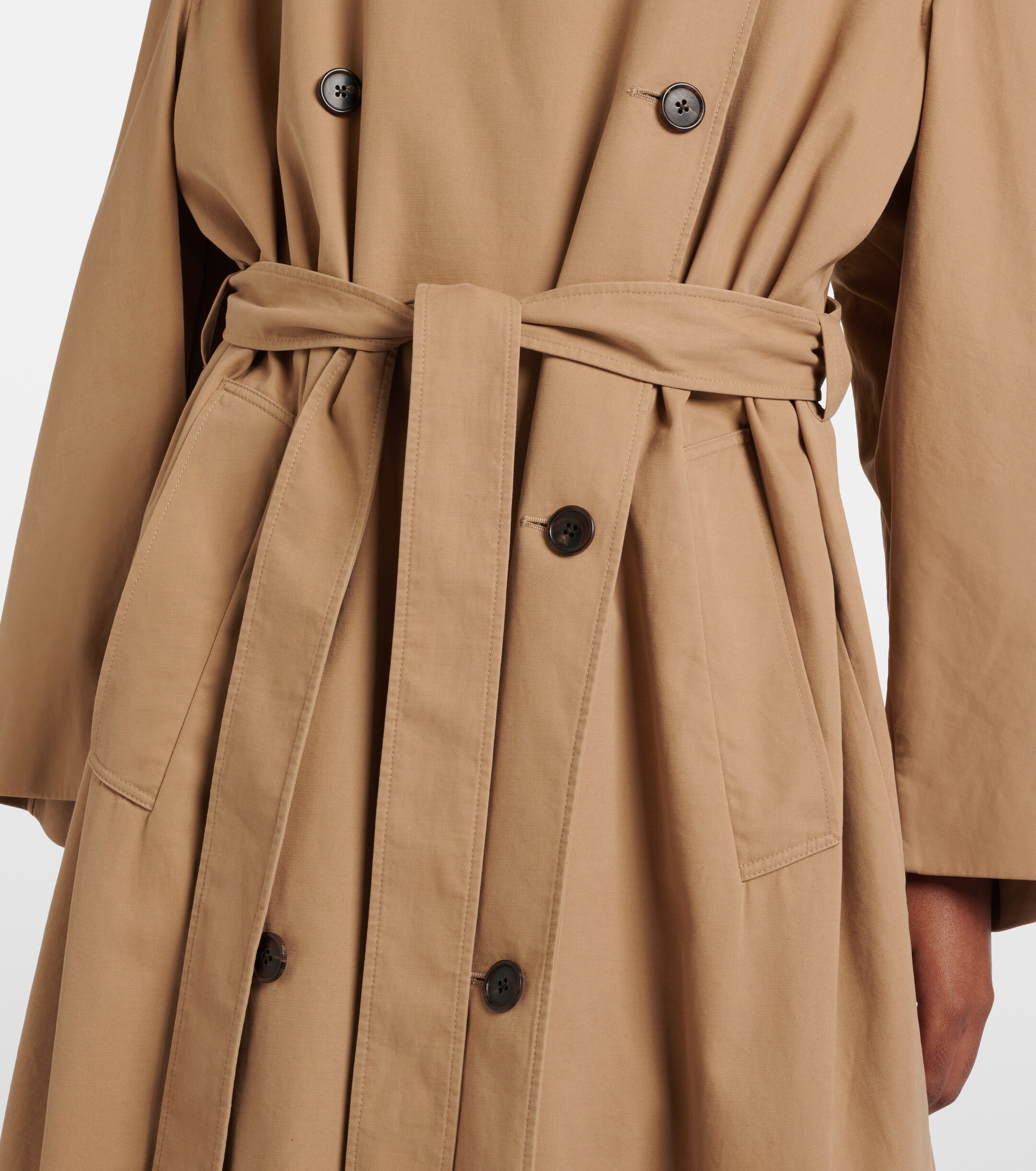The Row Dester cotton and cashmere trench coat