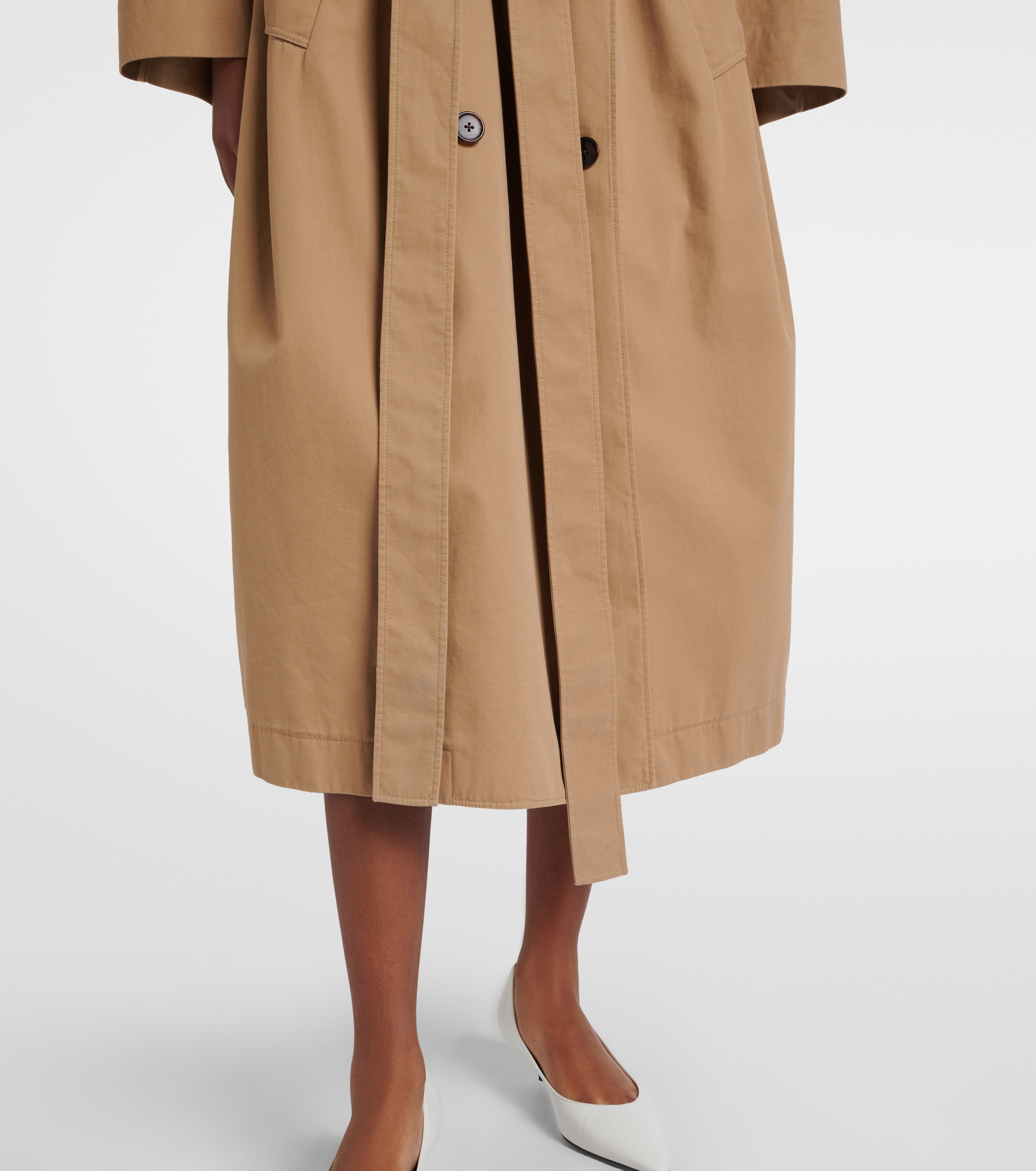 The Row Dester cotton and cashmere trench coat
