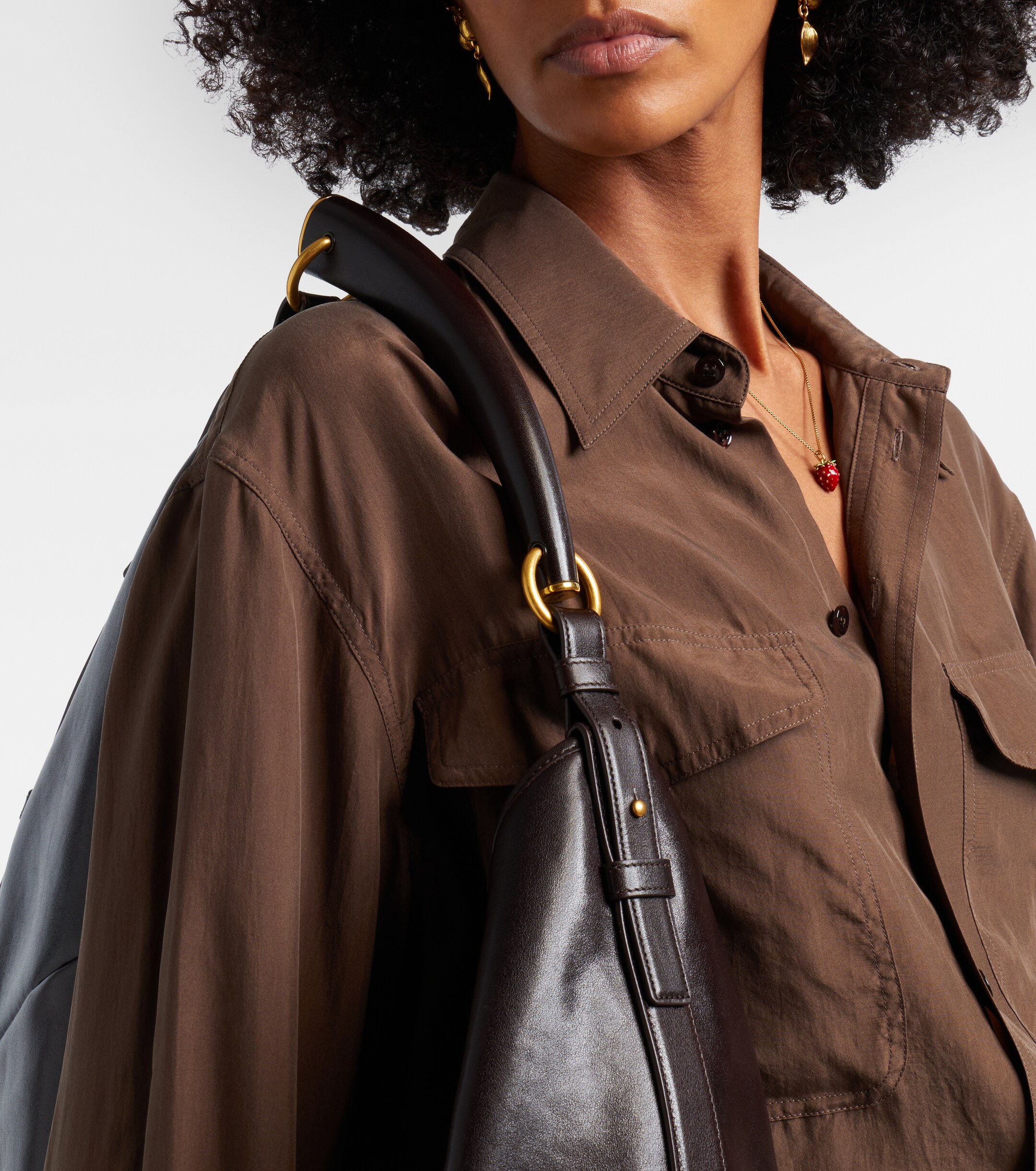 Saint Laurent Mombasa Large leather shoulder bag
