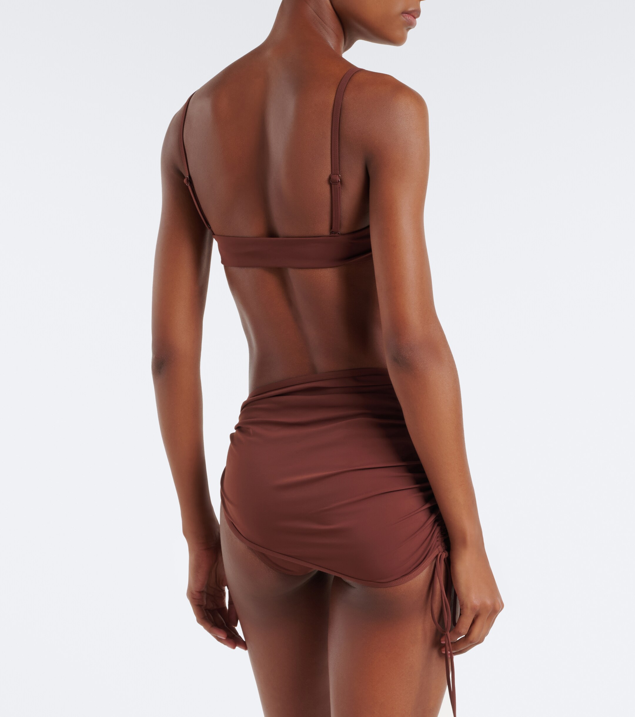 Christopher Esber Christopher Esber Embellished ruched bikini bottoms