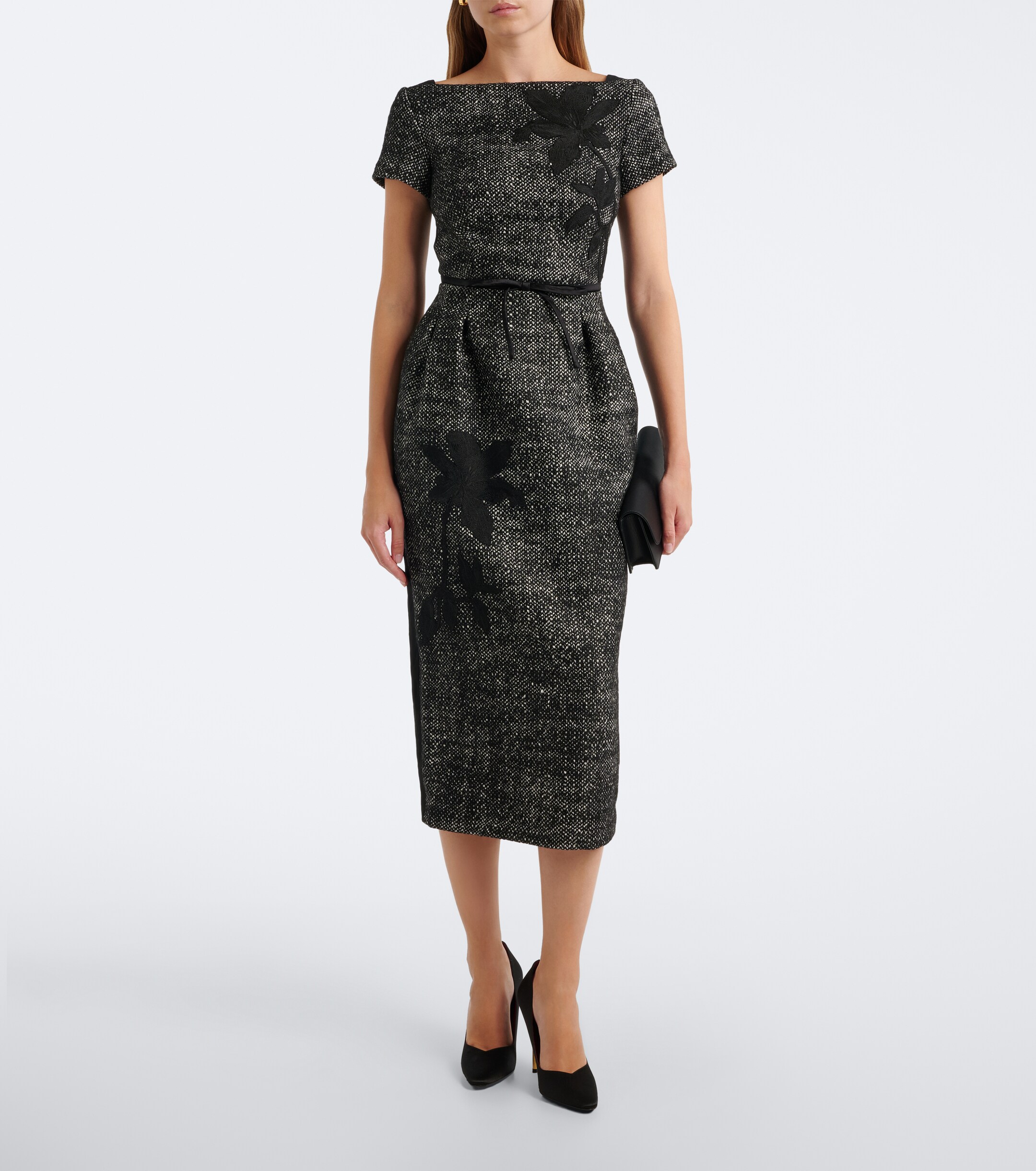 Erdem Erdem Embroidered wool-blend midi dress