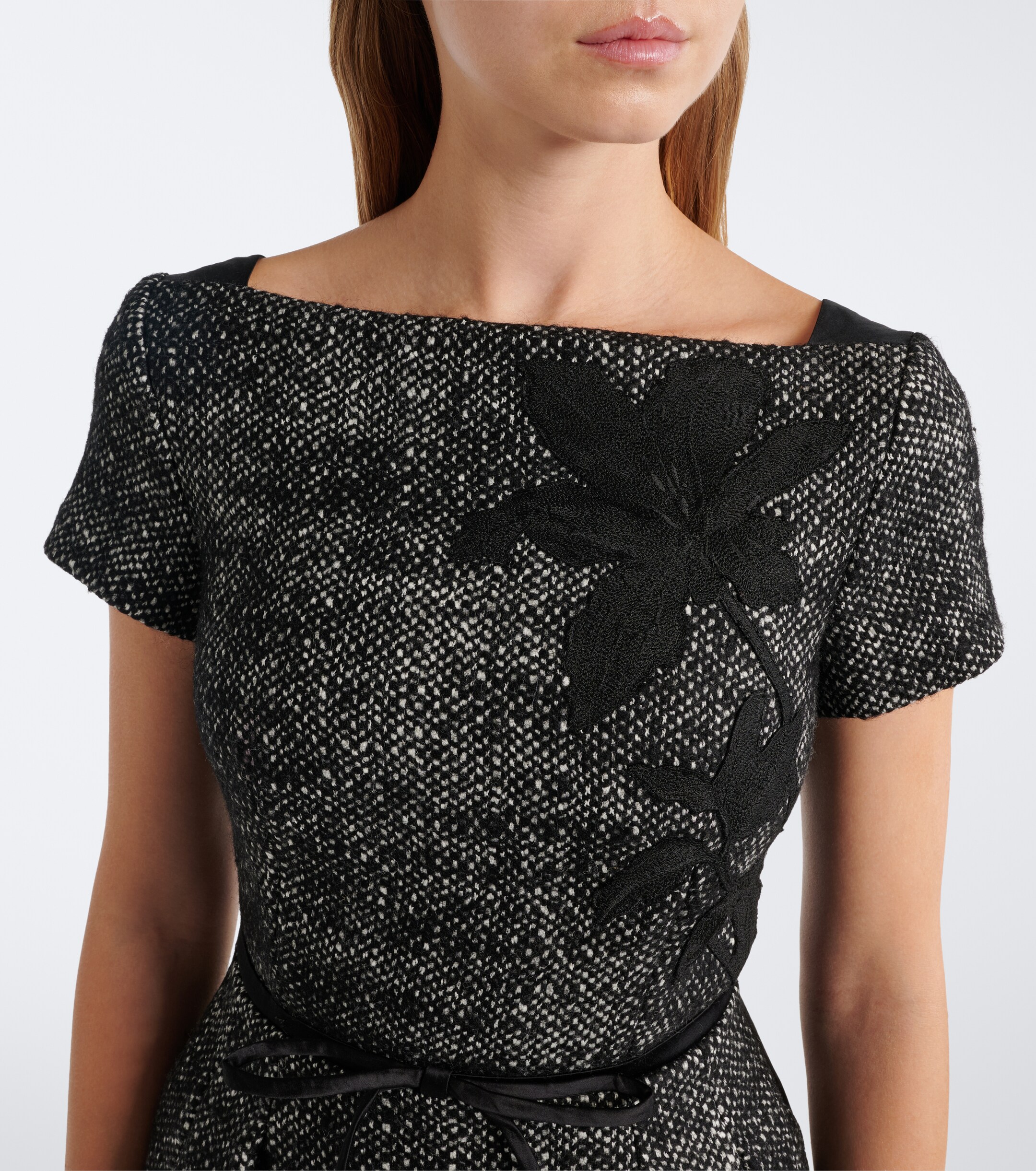 Erdem Erdem Embroidered wool-blend midi dress