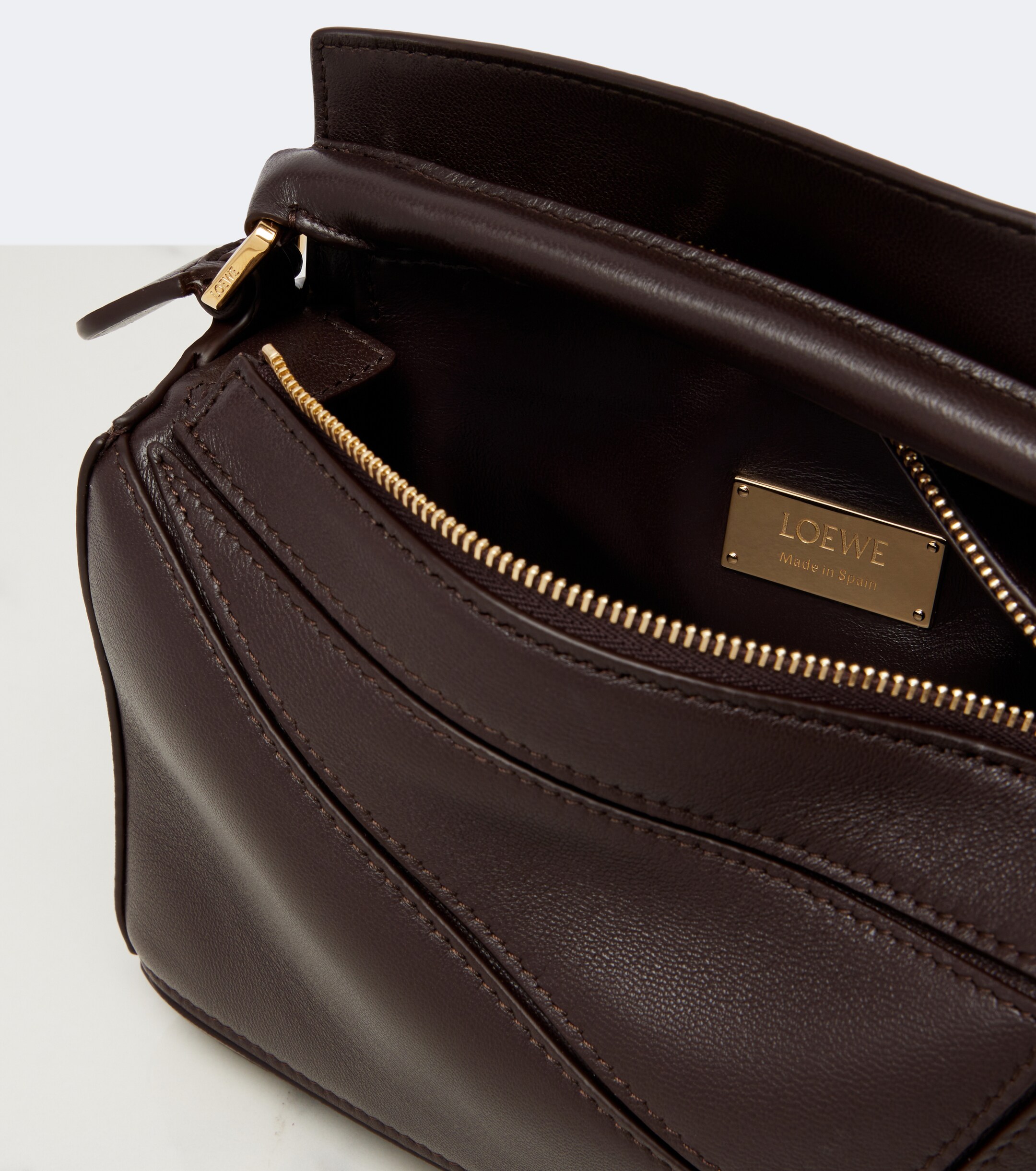 Loewe Featherlight Puzzle Small leather top-handle bag