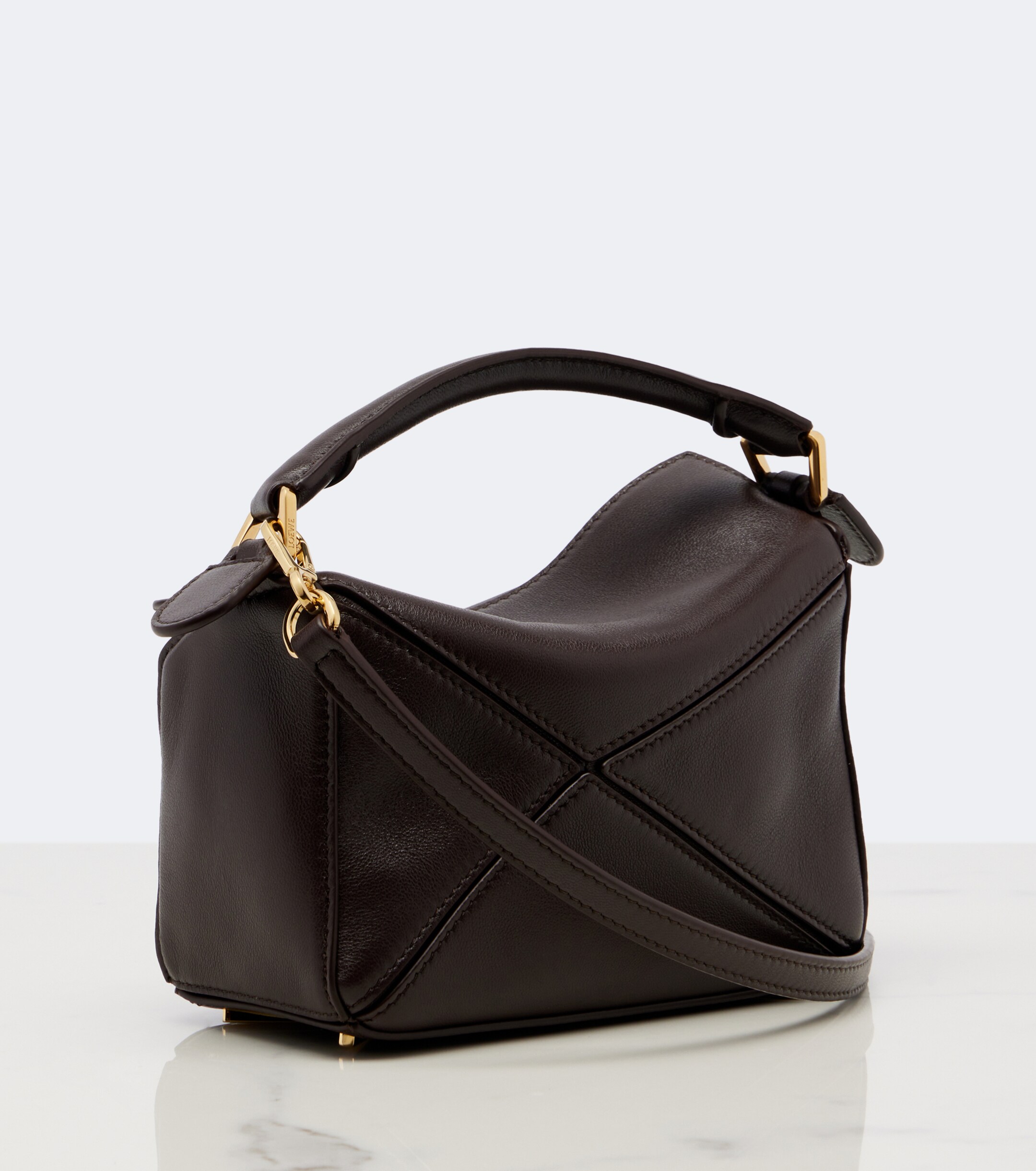 Loewe Featherlight Puzzle Small leather top-handle bag