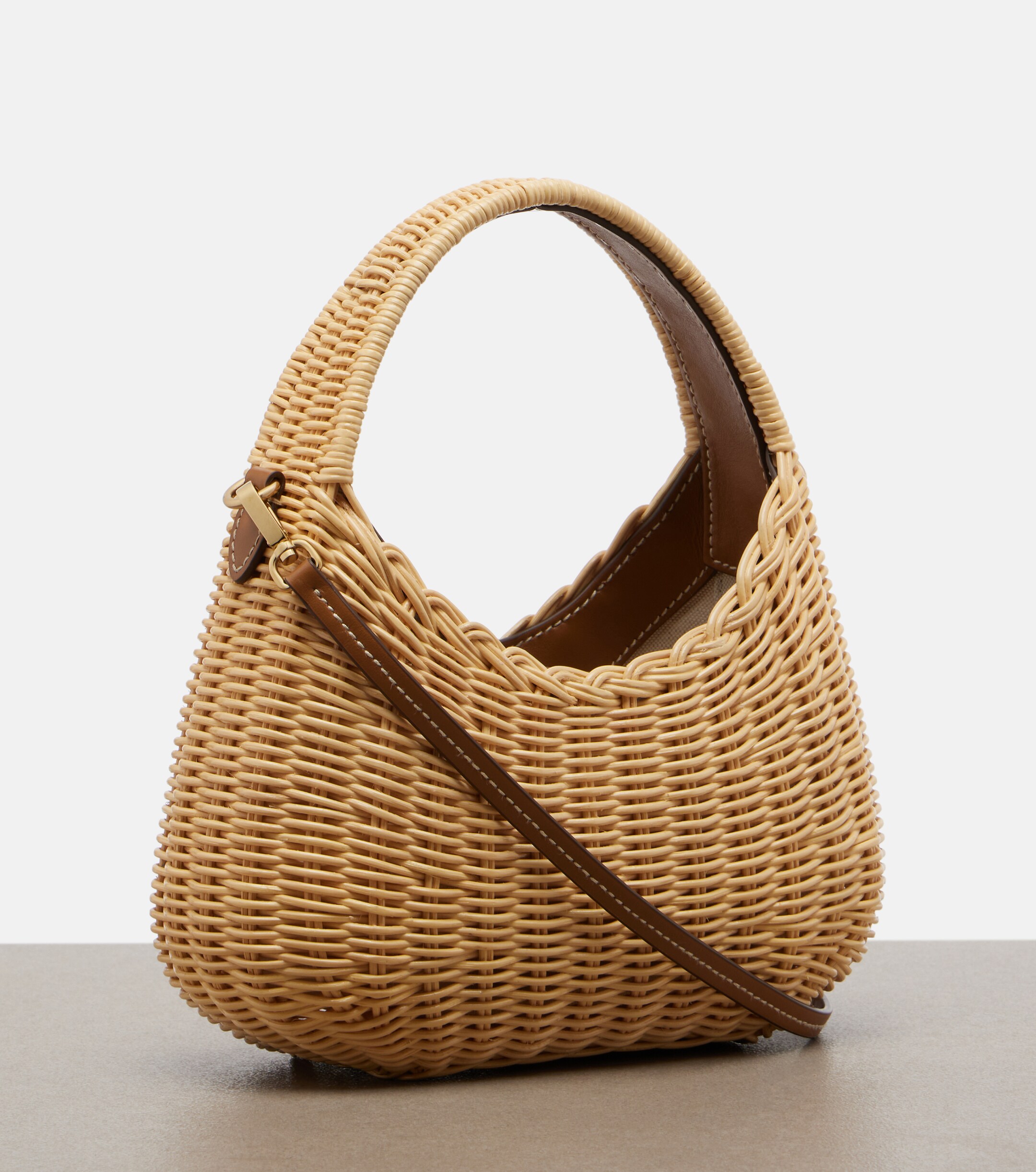 Miu Miu Wander wicker top-handle bag