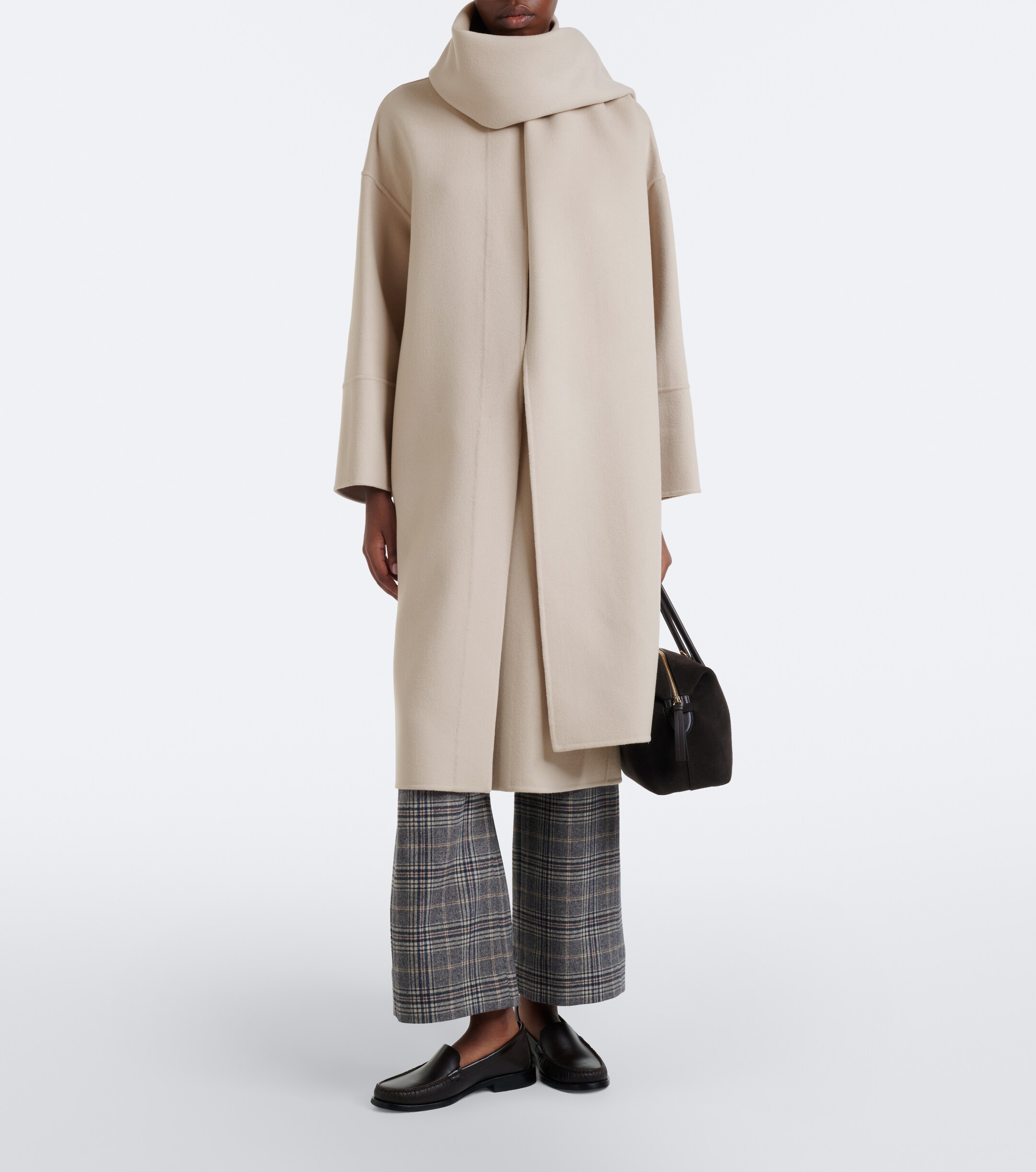 S Max Mara 'S Max Mara Scarf-detail virgin wool coat