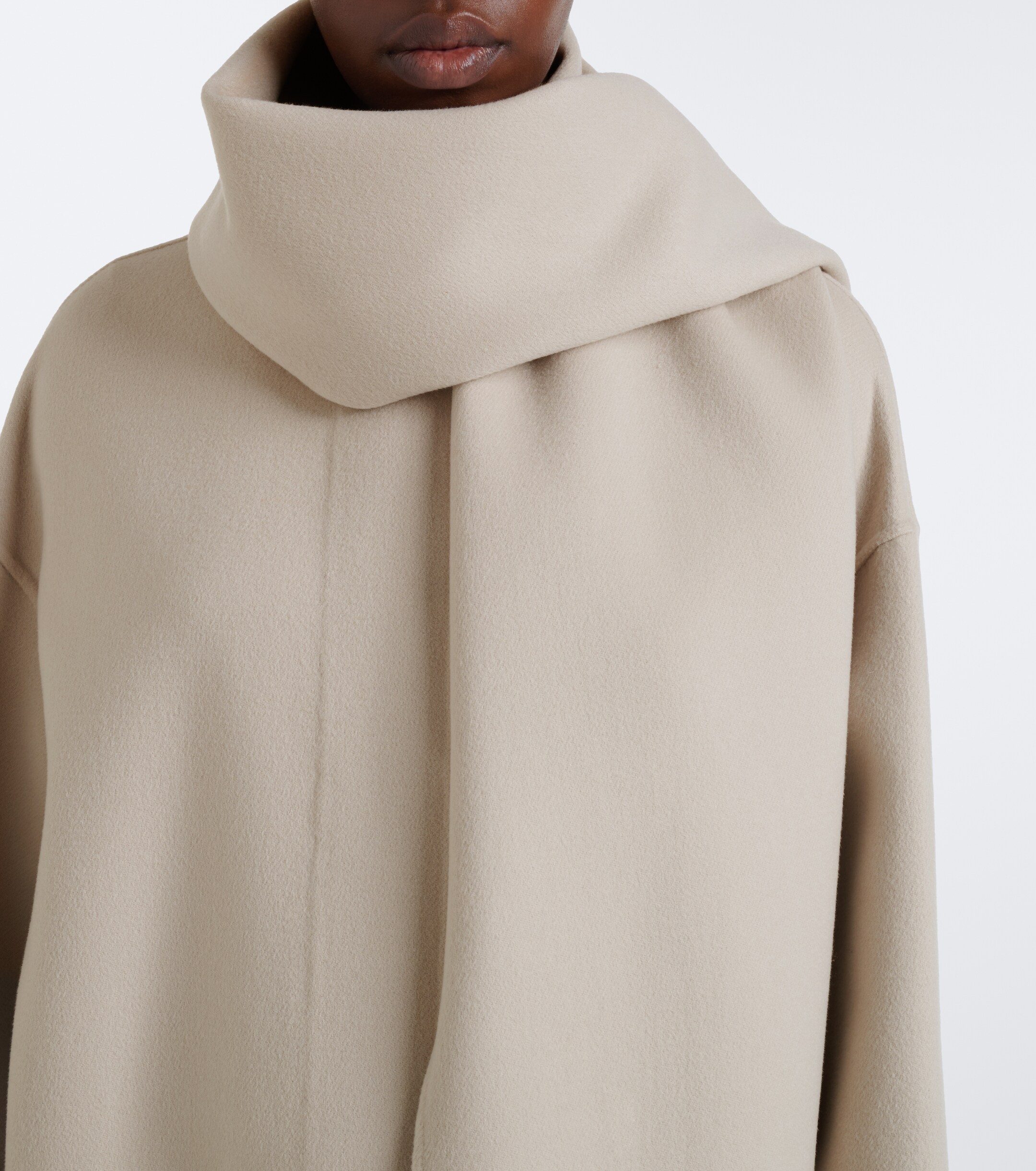 S Max Mara 'S Max Mara Scarf-detail virgin wool coat