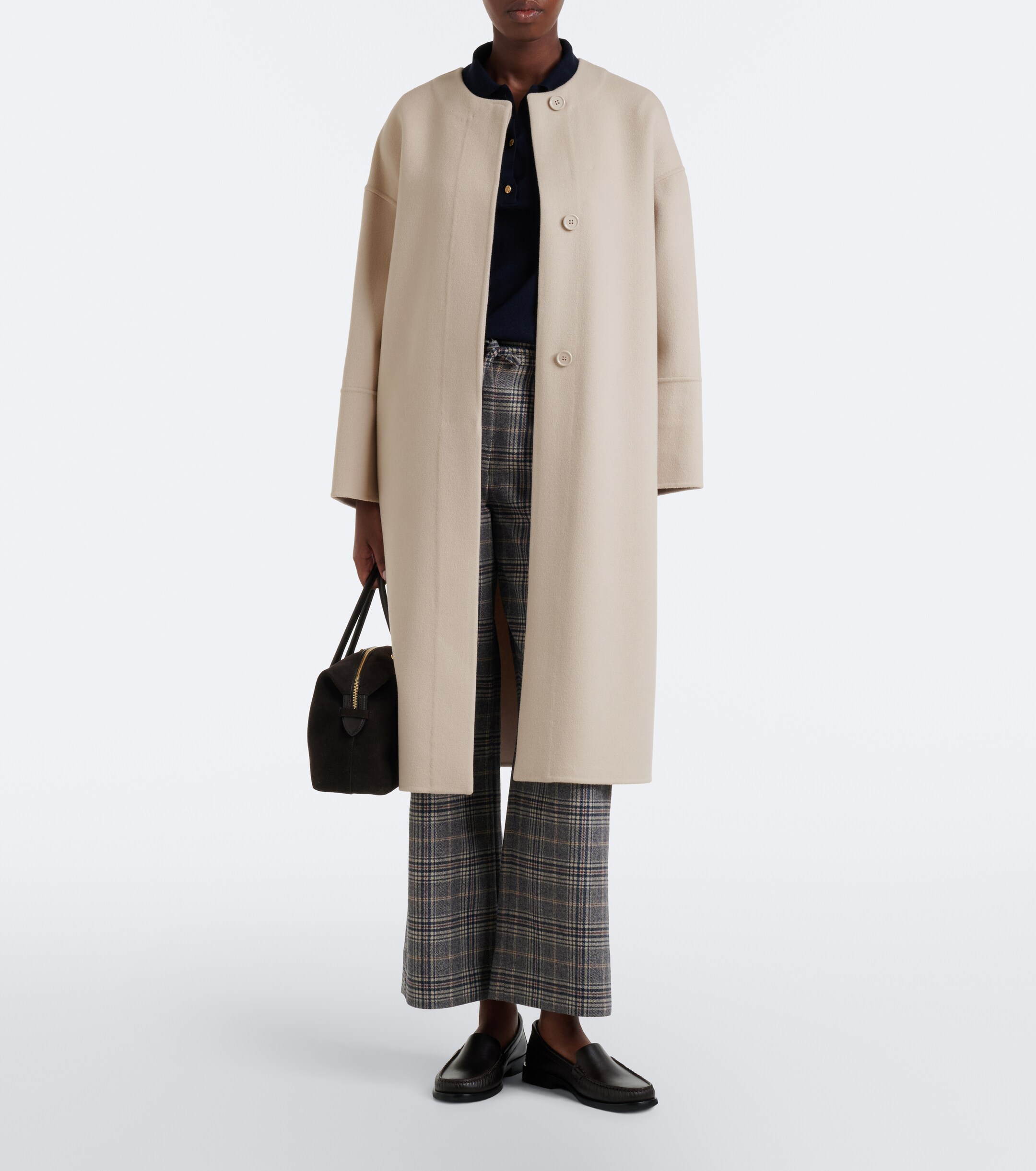 S Max Mara 'S Max Mara Scarf-detail virgin wool coat