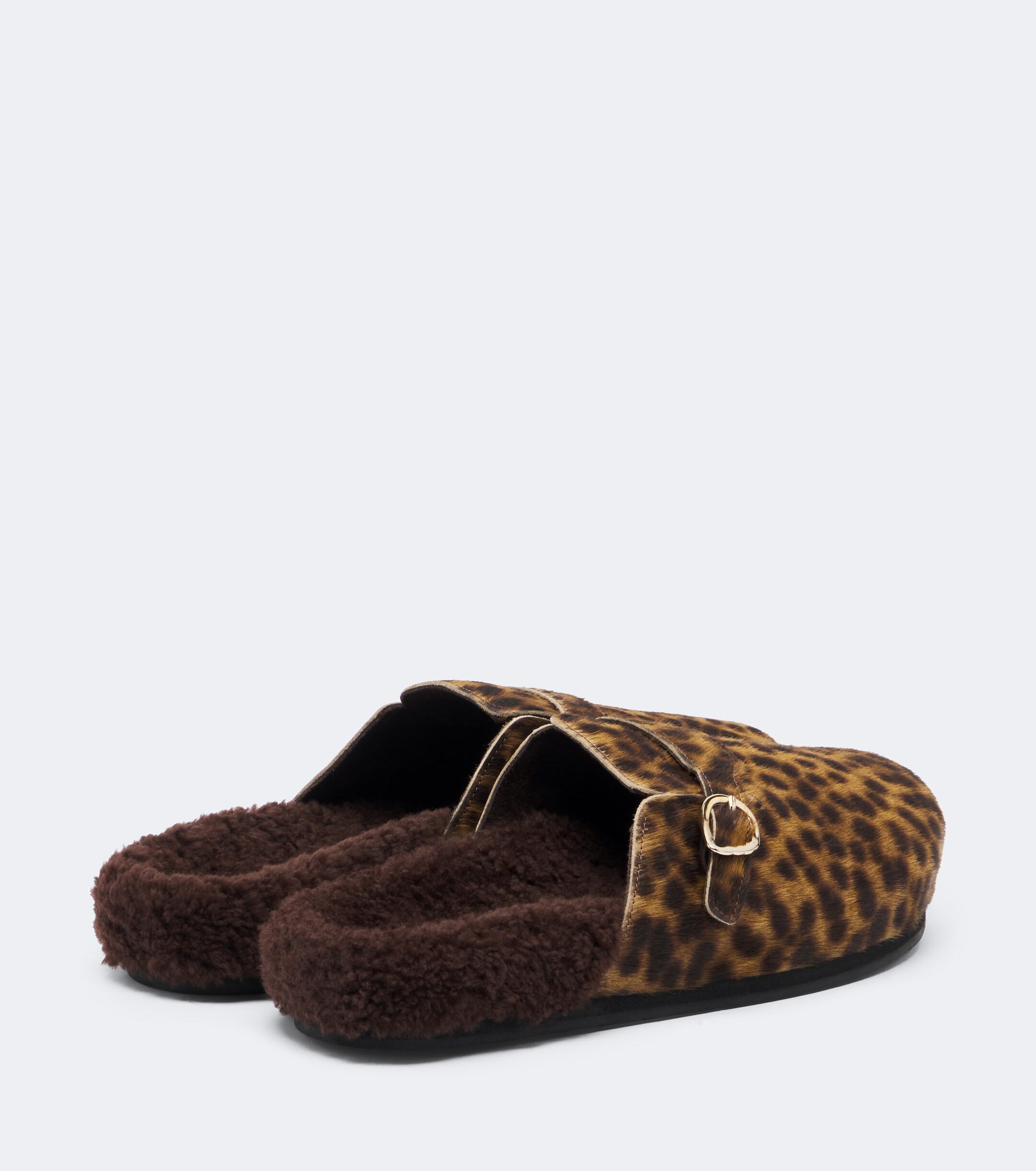 Ancient Greek Sandals Ancient Greek Sandals Vasilitsa shearling-trimmed calf hair clogs