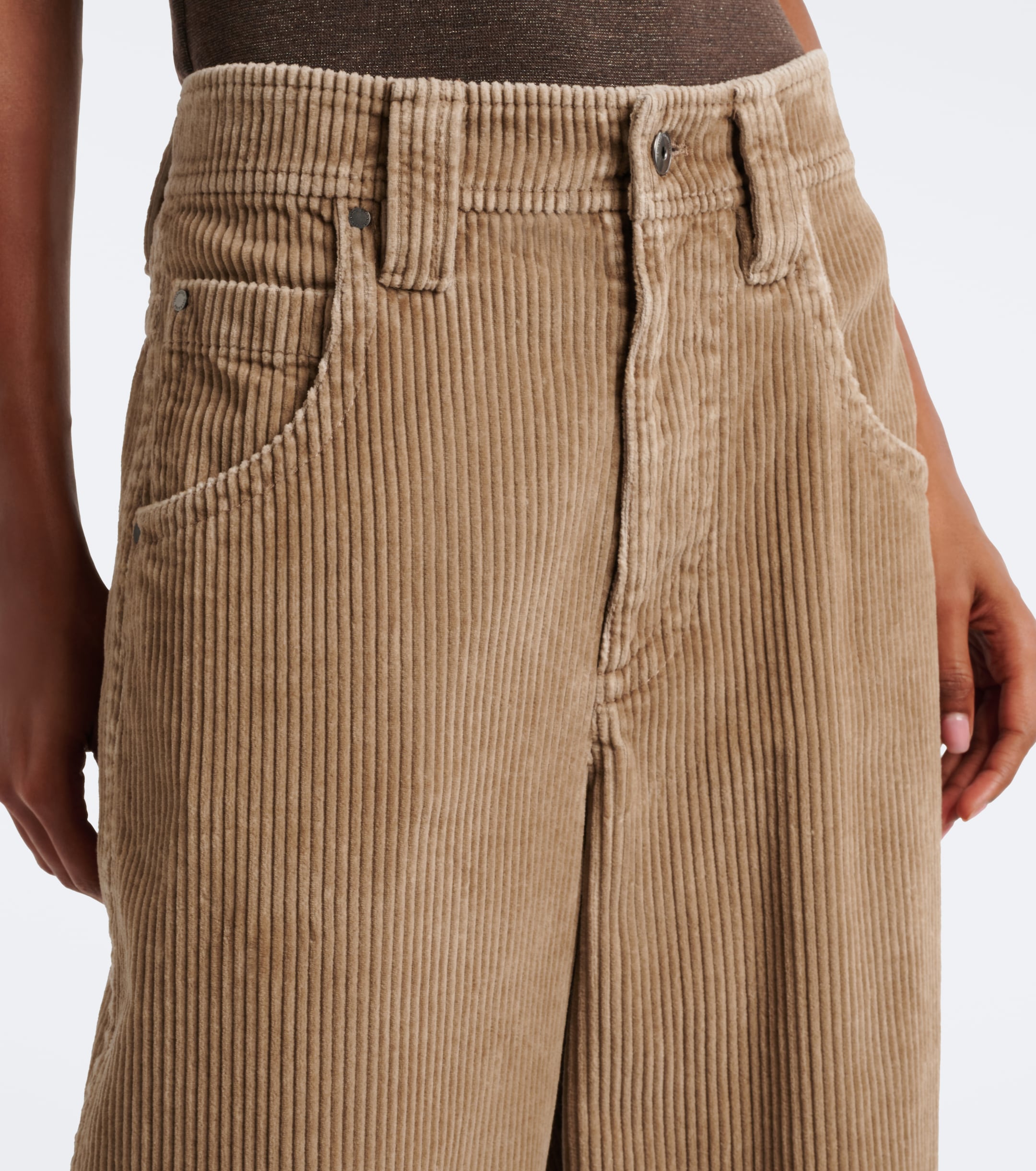 Brunello Cucinelli Brunello Cucinelli Monili cotton corduroy straight pants