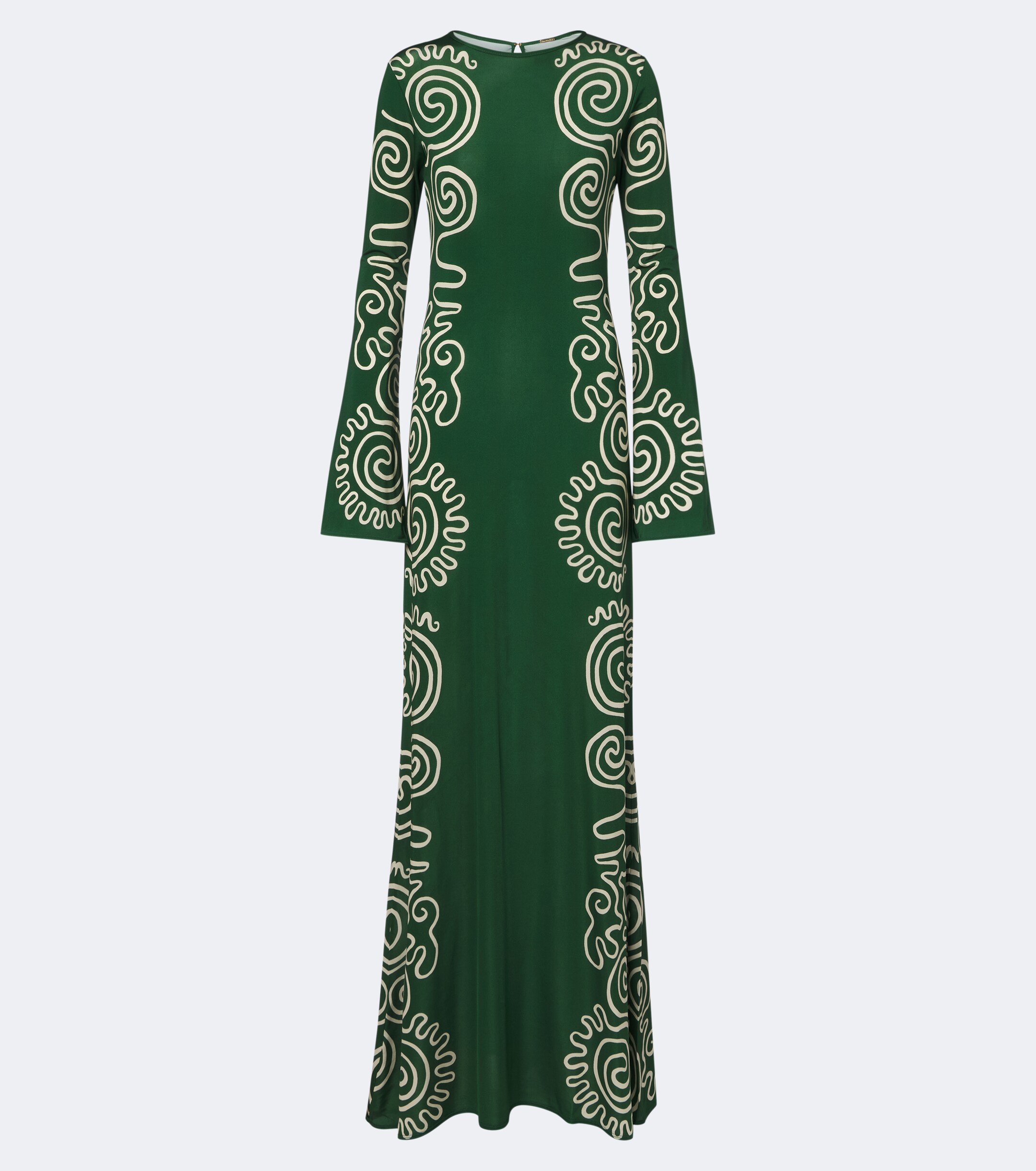Cala de la Cruz Cala de la Cruz Amay printed satin maxi dress