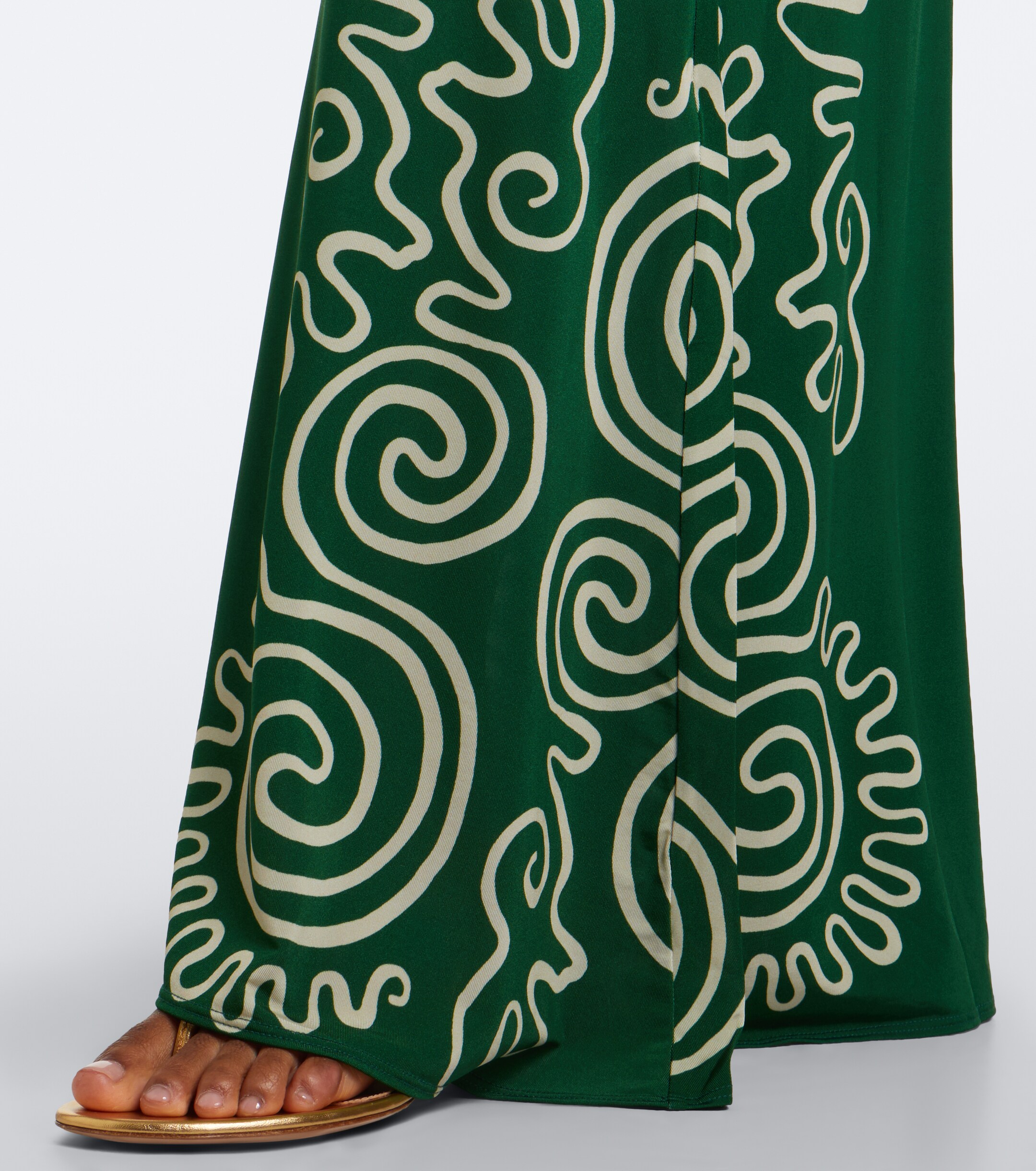 Cala de la Cruz Cala de la Cruz Amay printed satin maxi dress