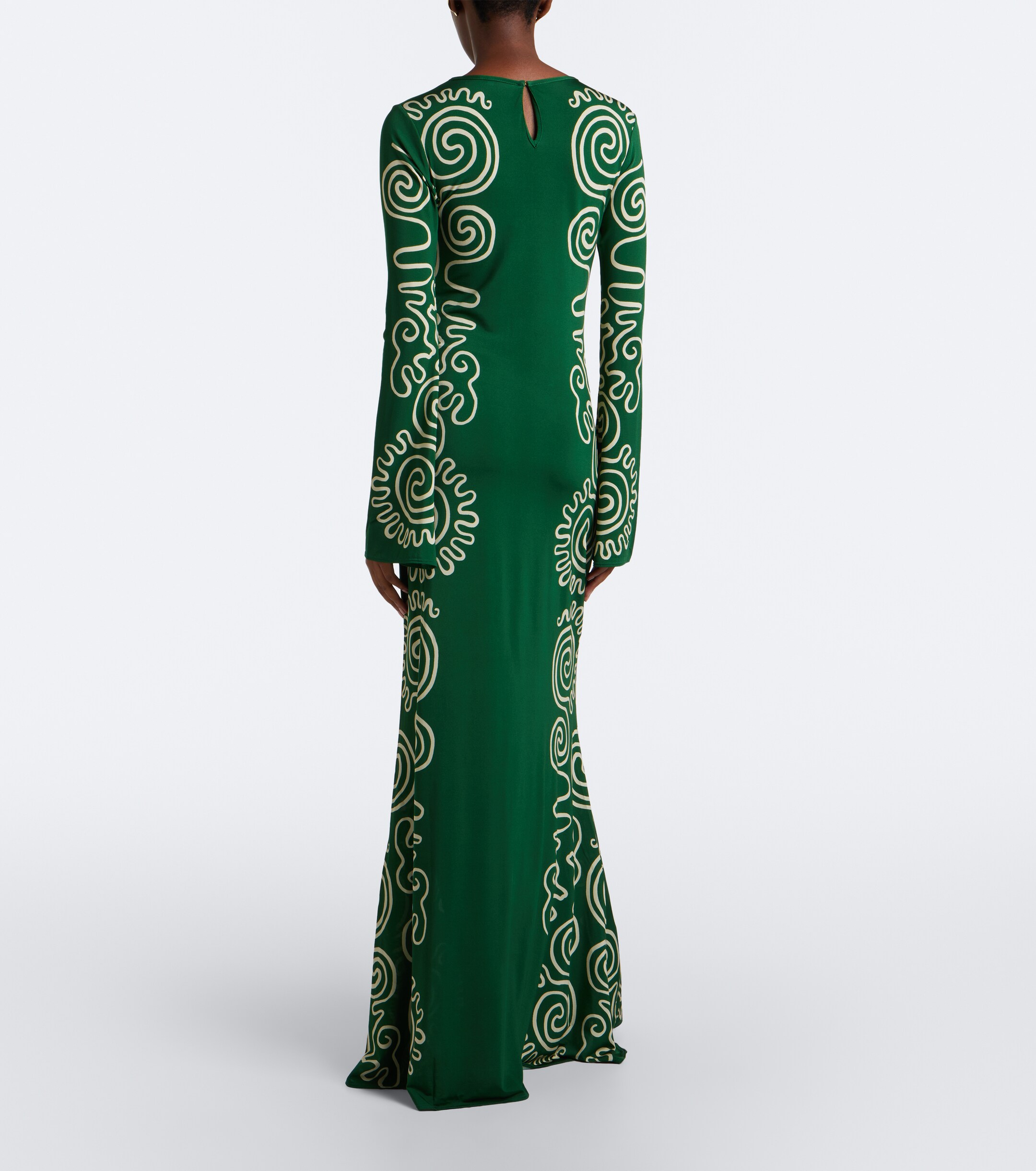 Cala de la Cruz Cala de la Cruz Amay printed satin maxi dress