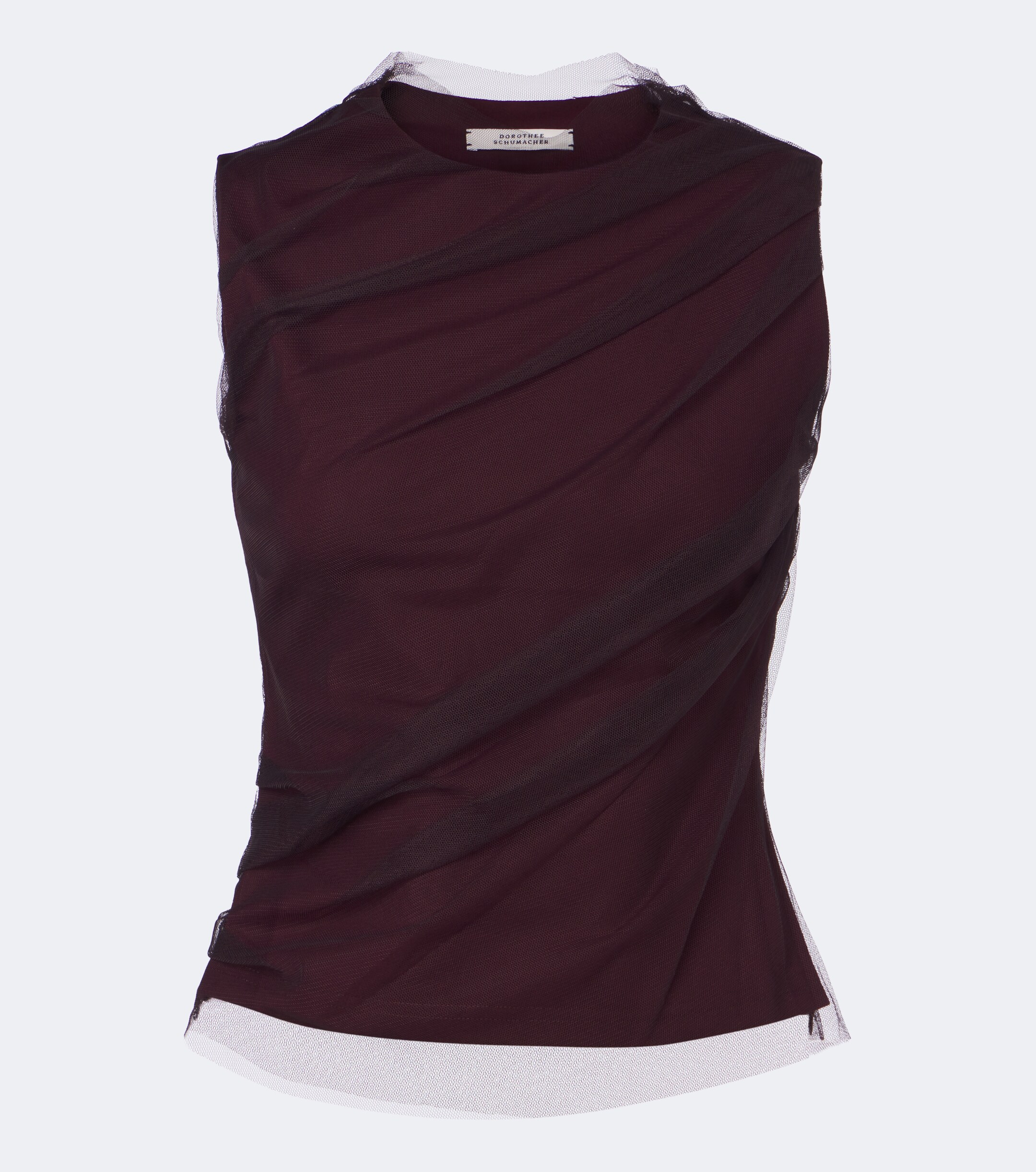 Dorothee Schumacher Dorothee Schumacher Layered draped jersey and tulle top
