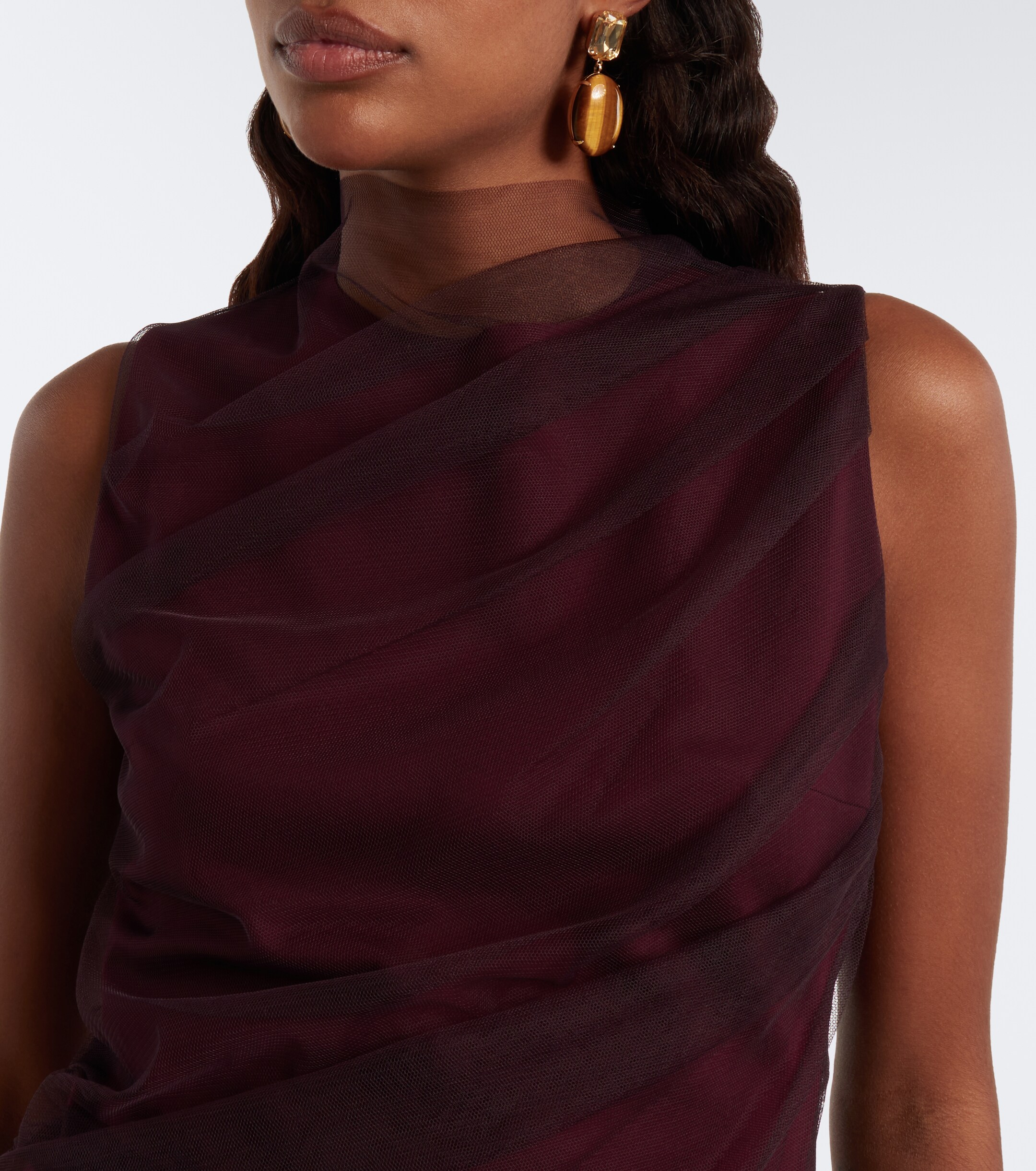 Dorothee Schumacher Dorothee Schumacher Layered draped jersey and tulle top