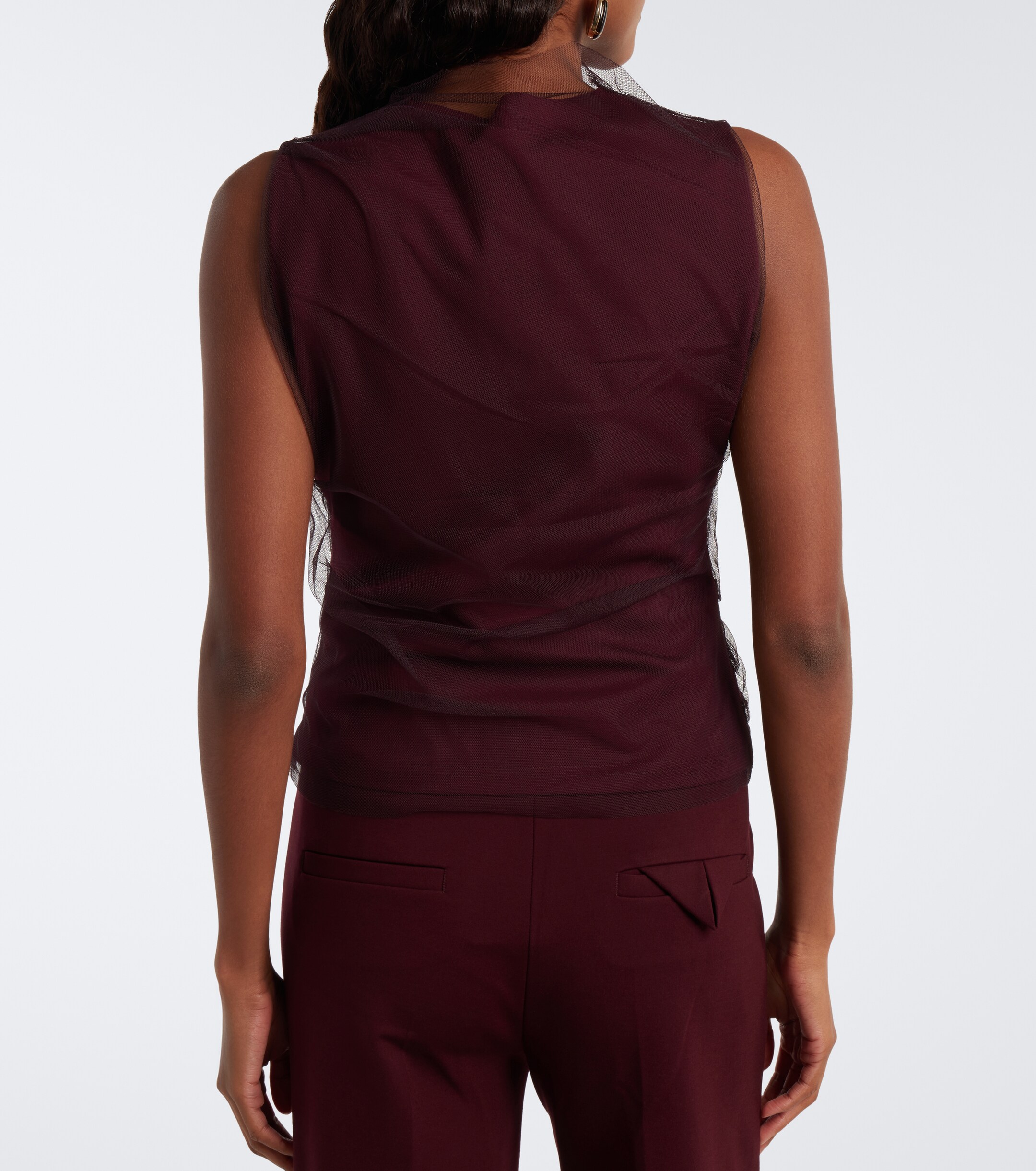 Dorothee Schumacher Dorothee Schumacher Layered draped jersey and tulle top