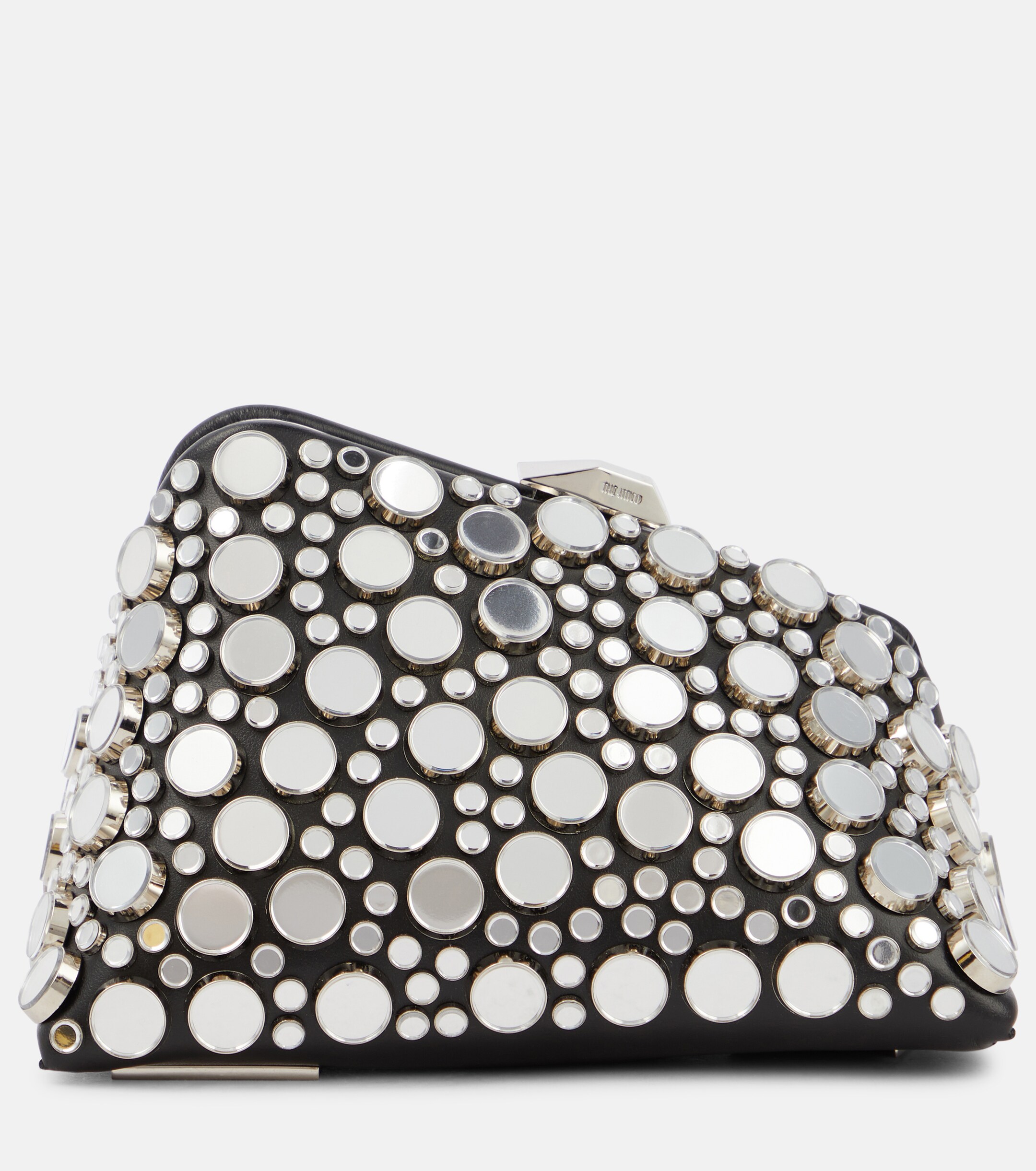 THE ATTICO Midnight Mini studded leather clutch