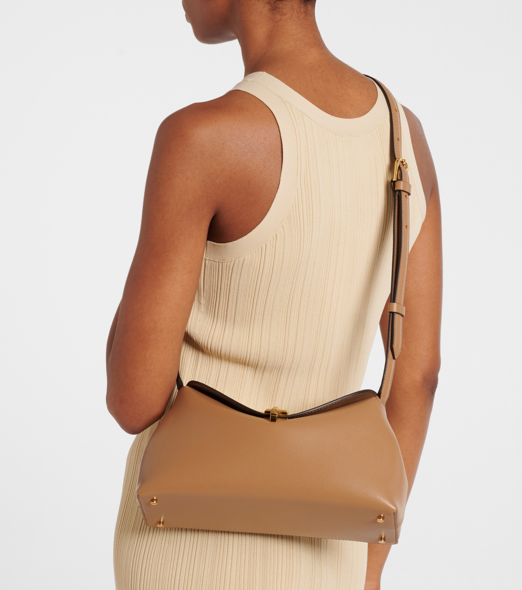 TOTEME T-Lock Small leather clutch