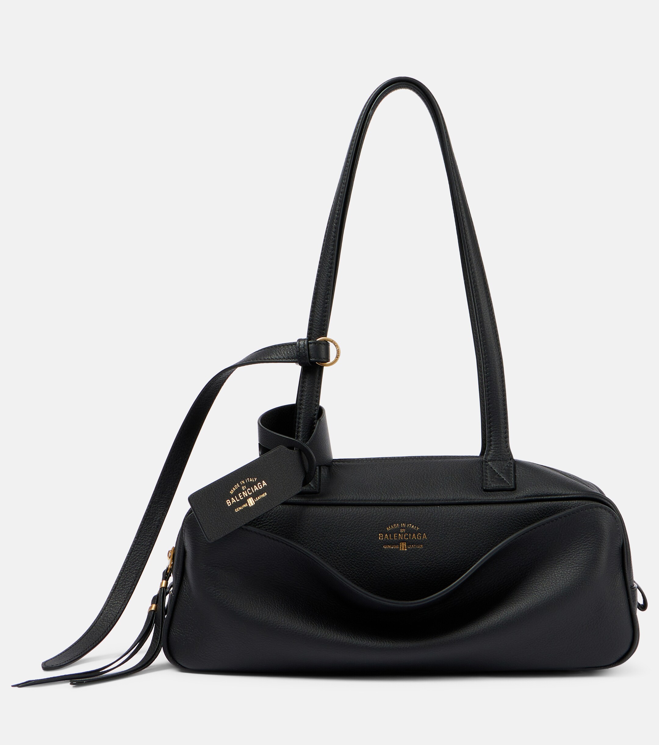 Balenciaga Carrie Small leather bowling bag
