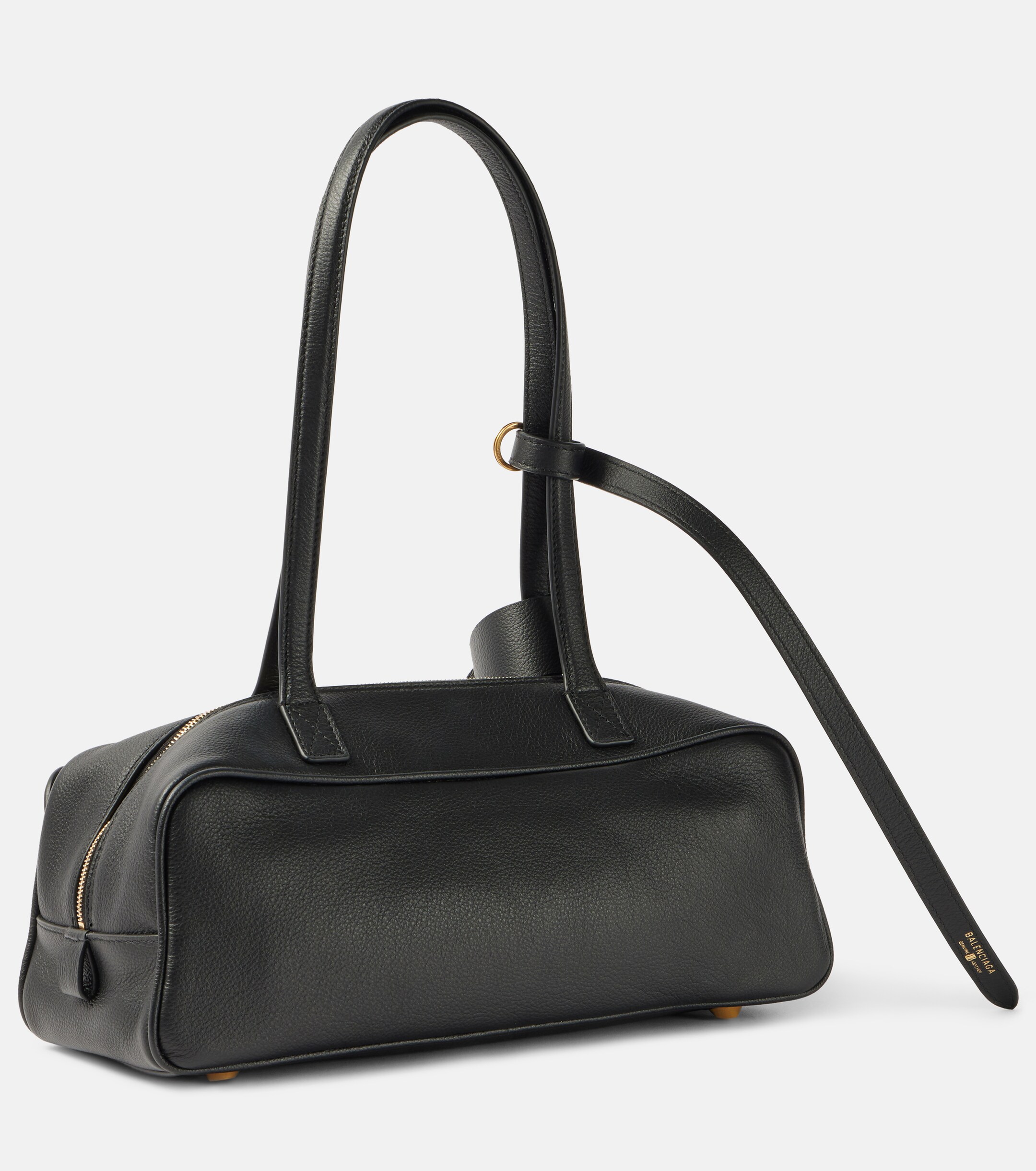 Balenciaga Carrie Small leather bowling bag