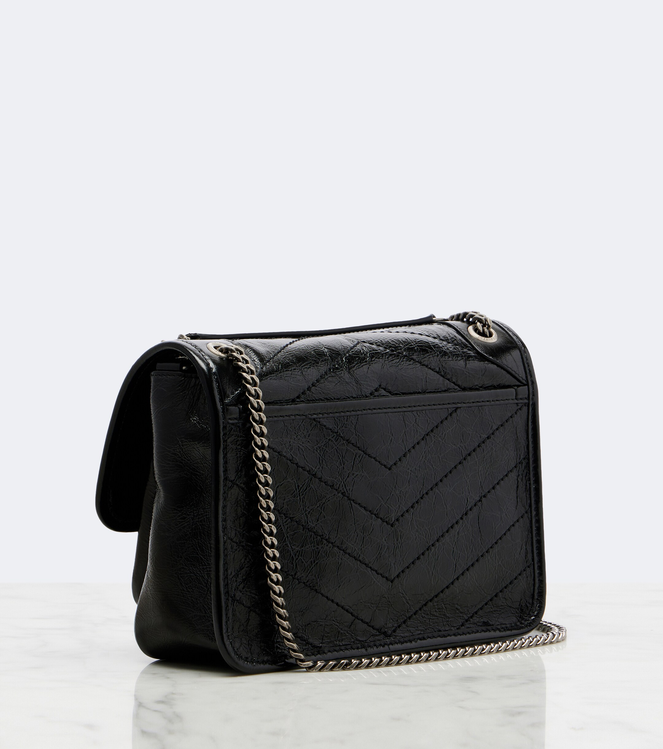 Saint Laurent Niki Mini embellished leather crossbody bag