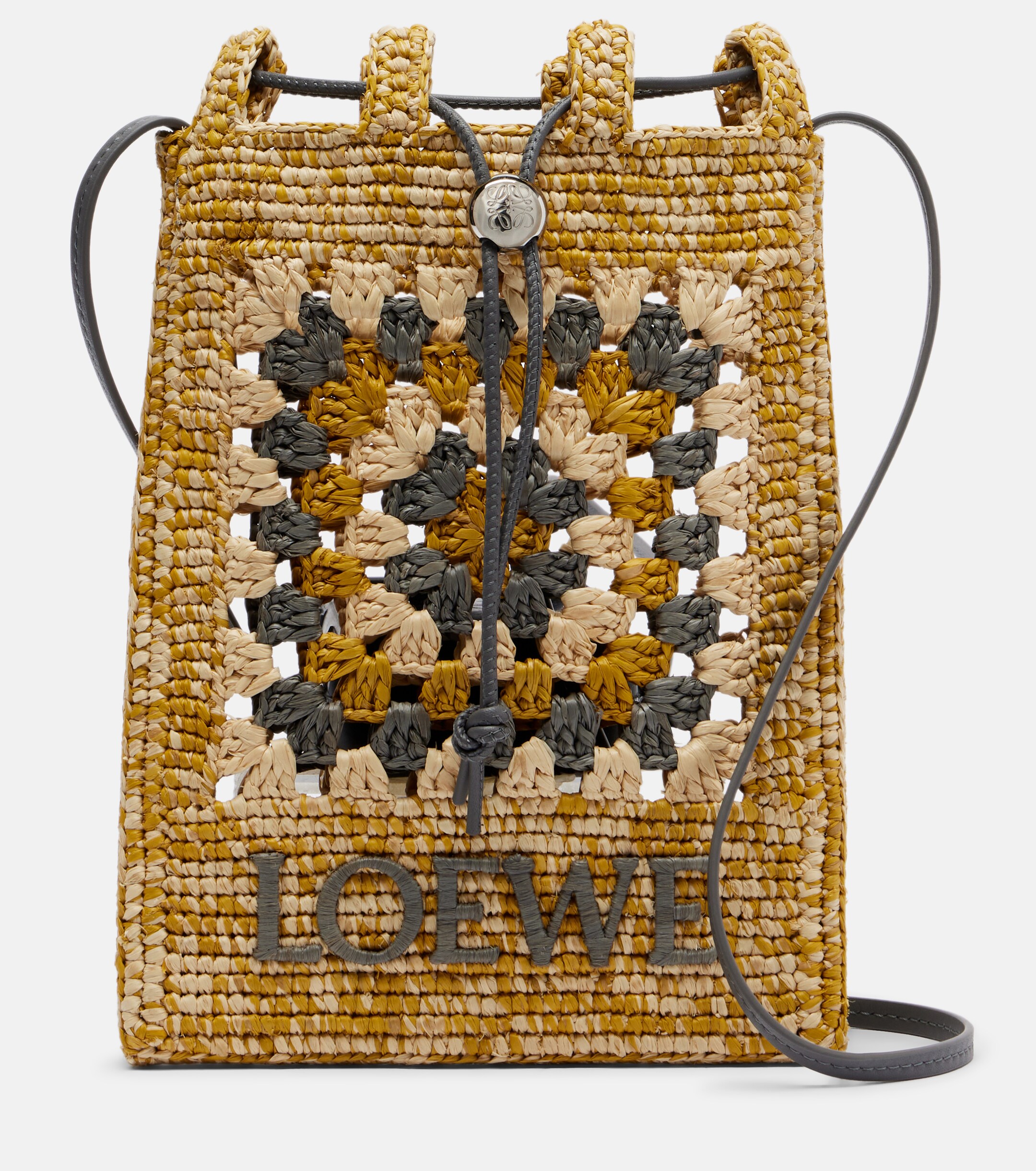 Loewe Paula's Ibiza raffia pouch with strap