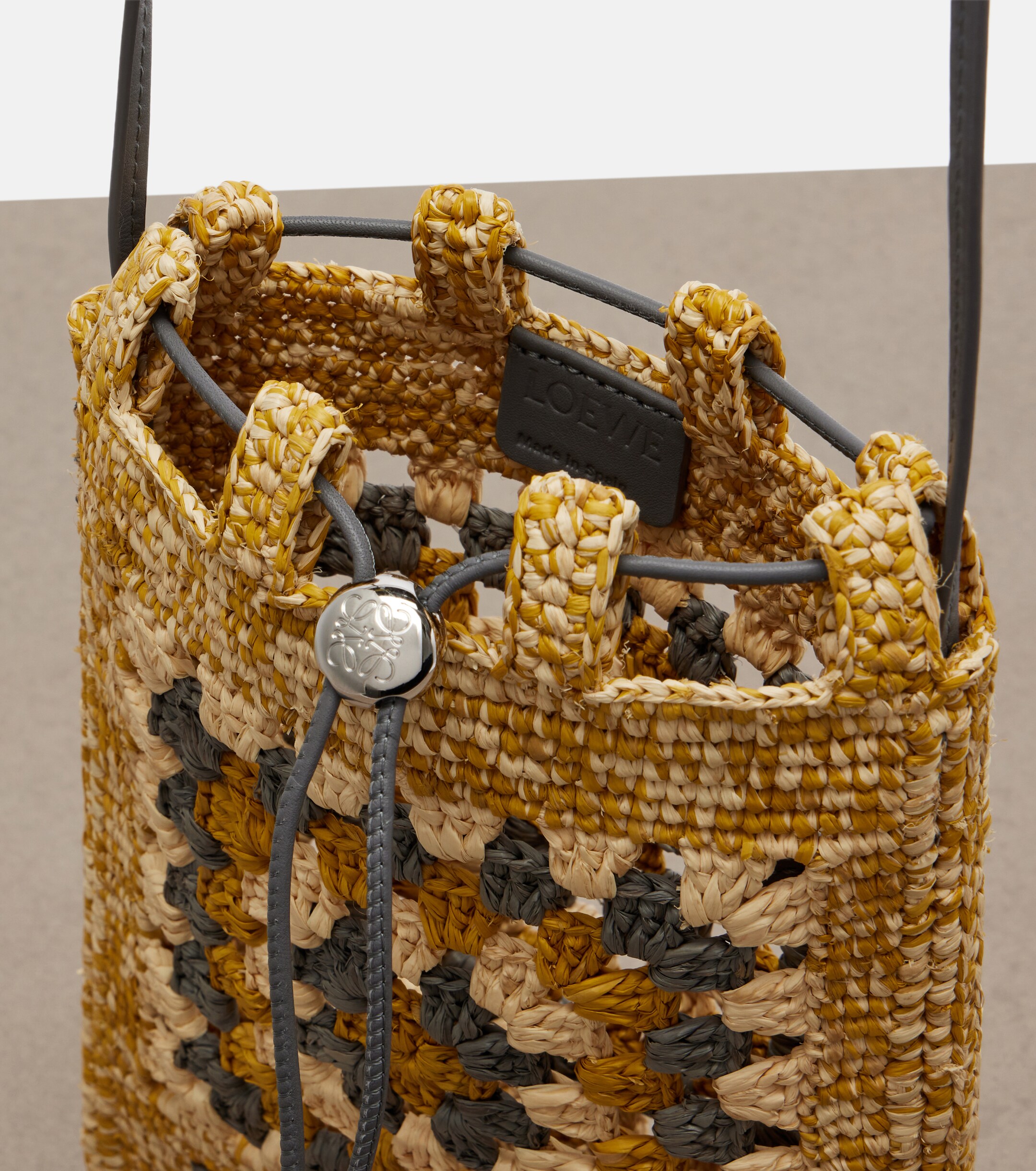 Loewe Paula's Ibiza raffia pouch with strap