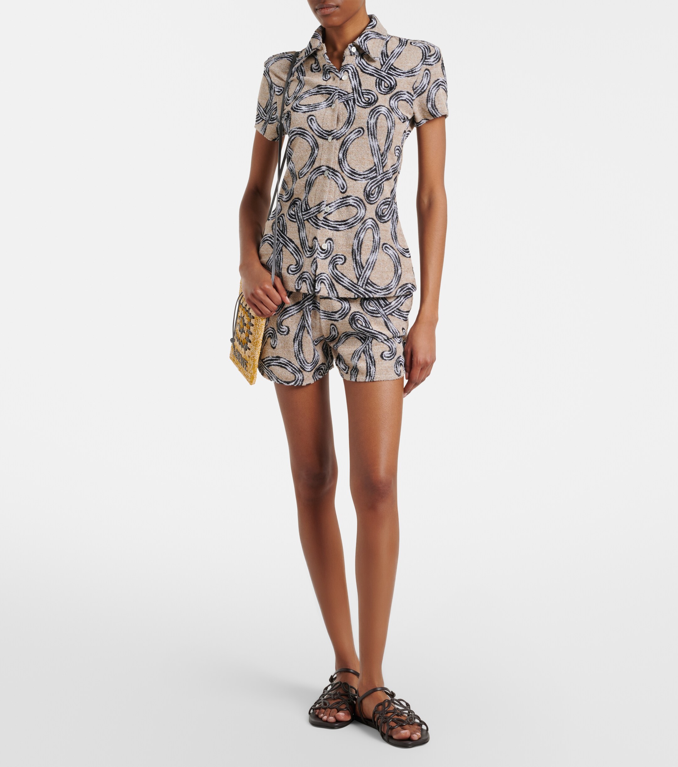 Loewe Paula's Ibiza raffia pouch with strap
