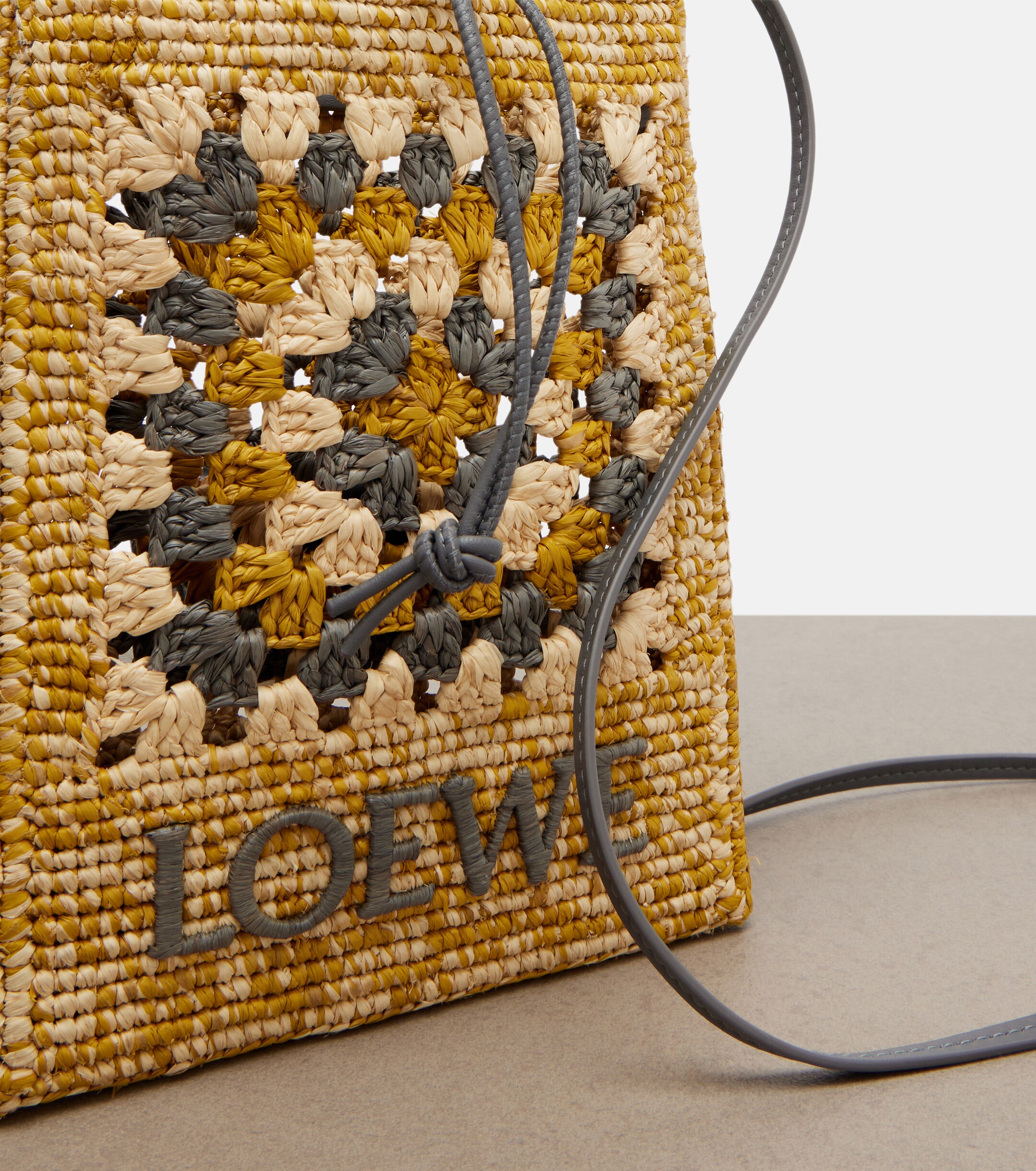 Loewe Paula's Ibiza raffia pouch with strap