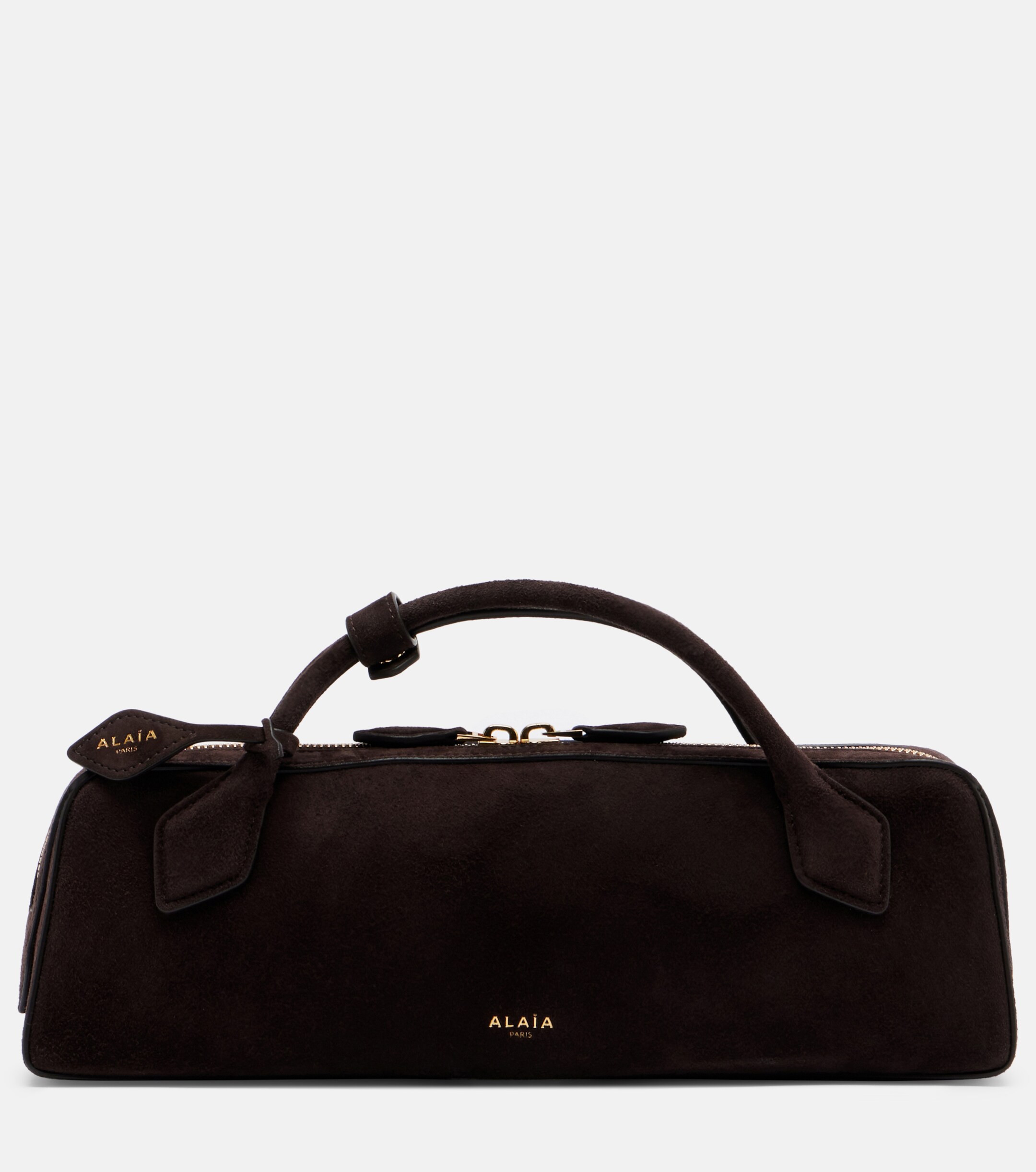 Alaïa Le Teckel Small suede clutch