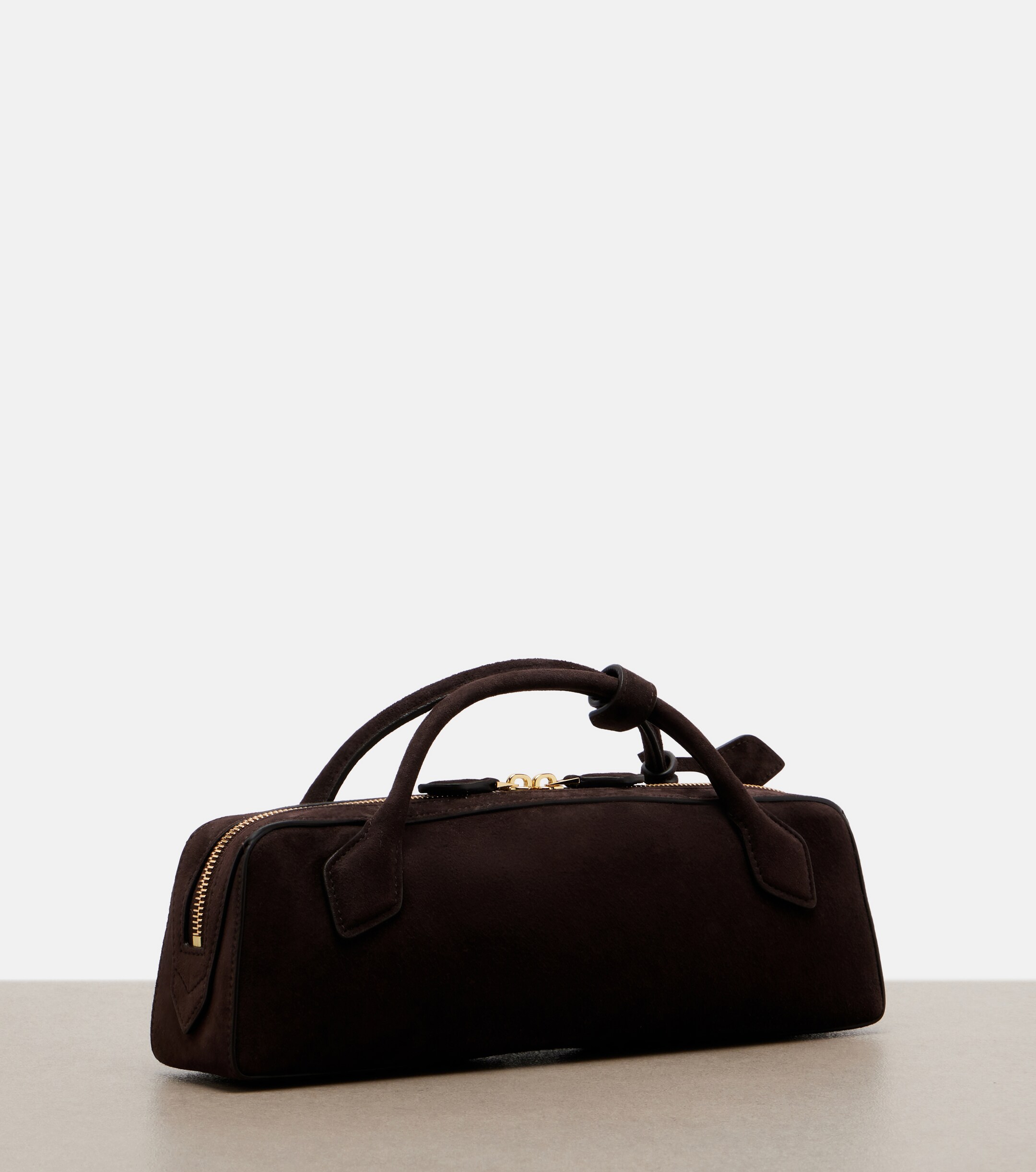 Alaïa Le Teckel Small suede clutch