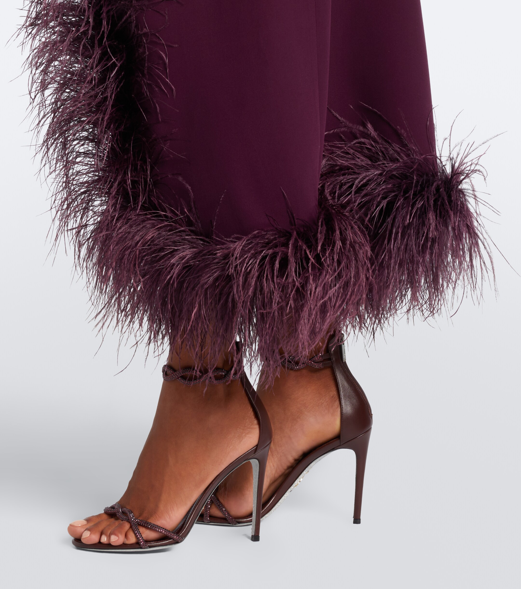 RENÉ CAOVILLA Rene Caovilla Margot embellished leather and satin sandals