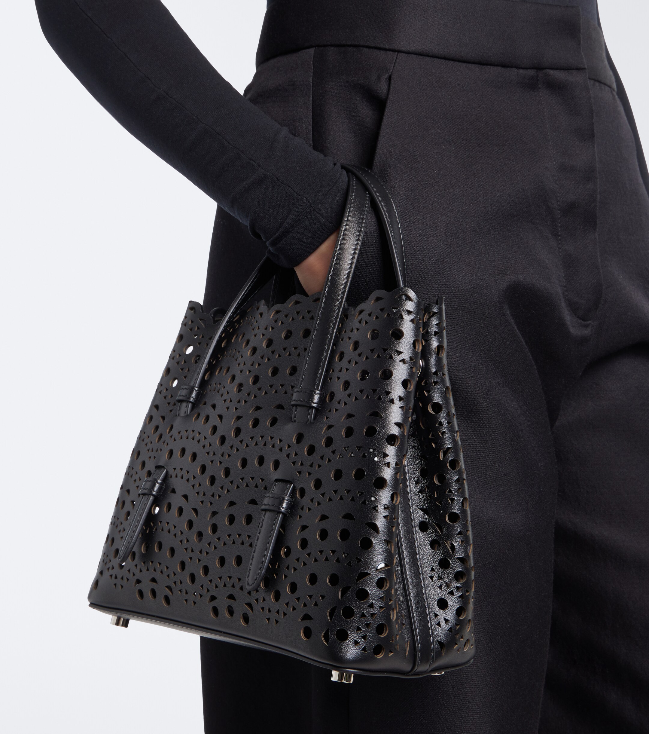 Alaïa Mina 20 Vienne leather top-handle bag
