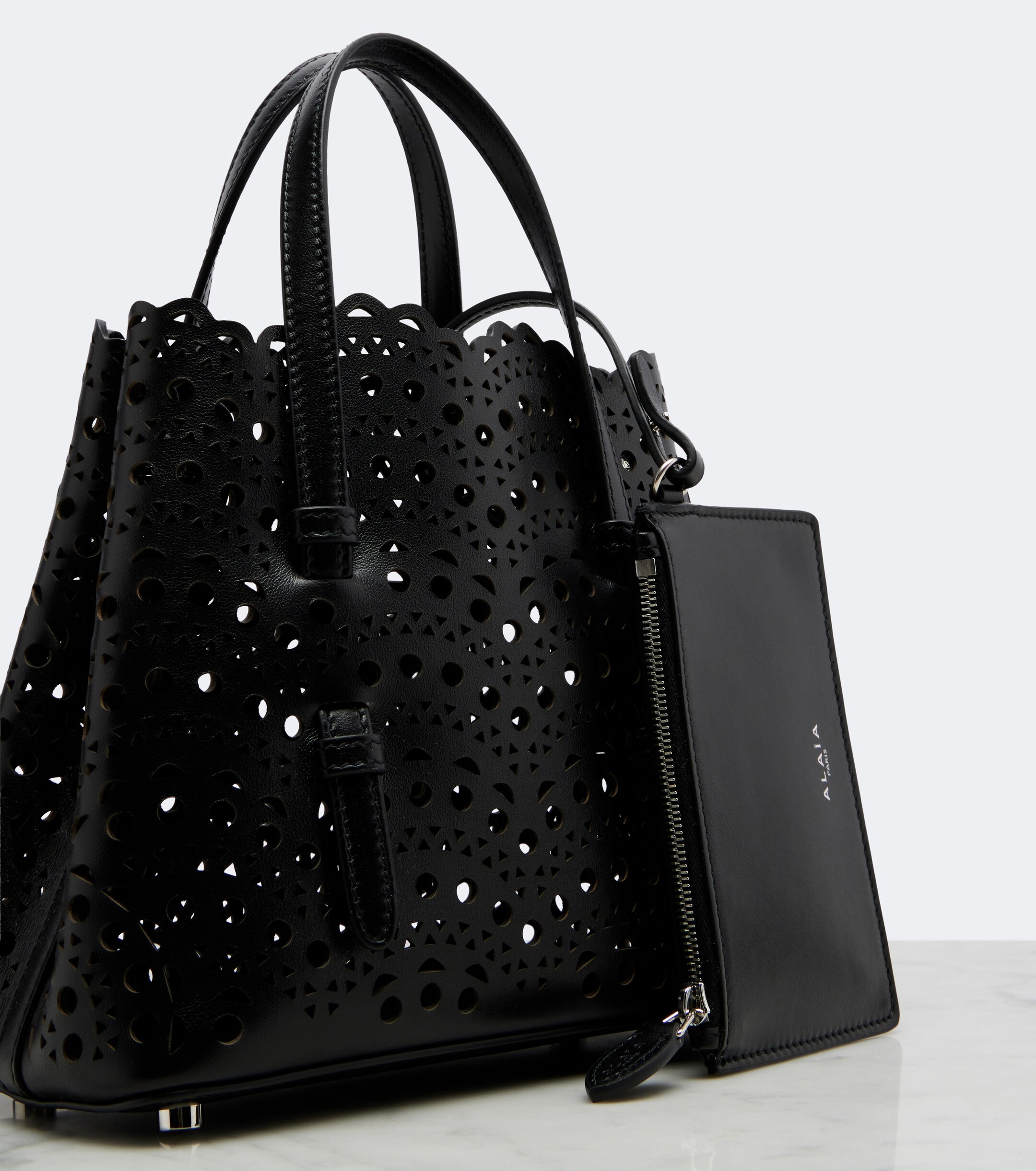 Alaïa Mina 20 Vienne leather top-handle bag