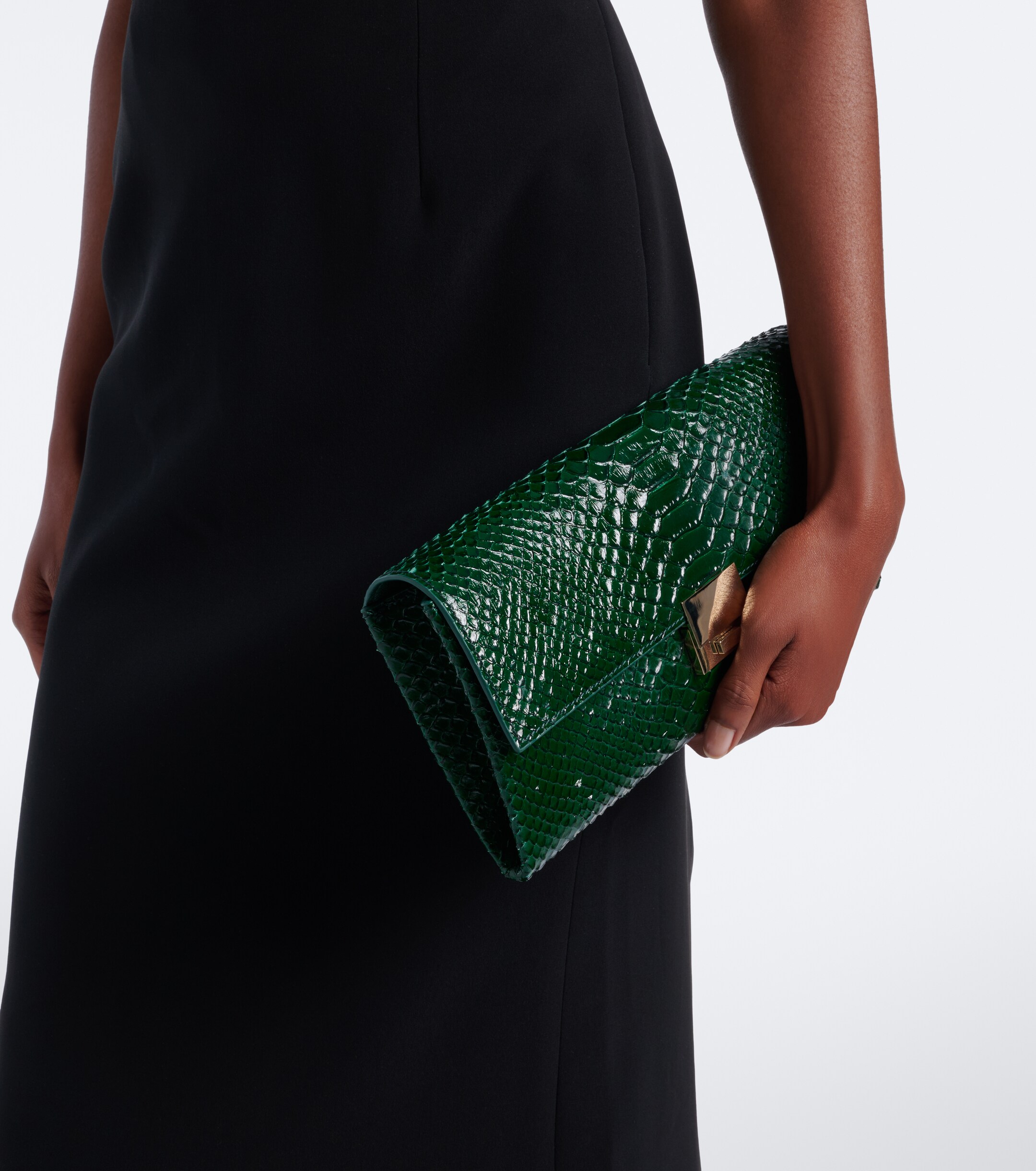 Tom Ford Tom Ford Jean Small snake-effect leather clutch