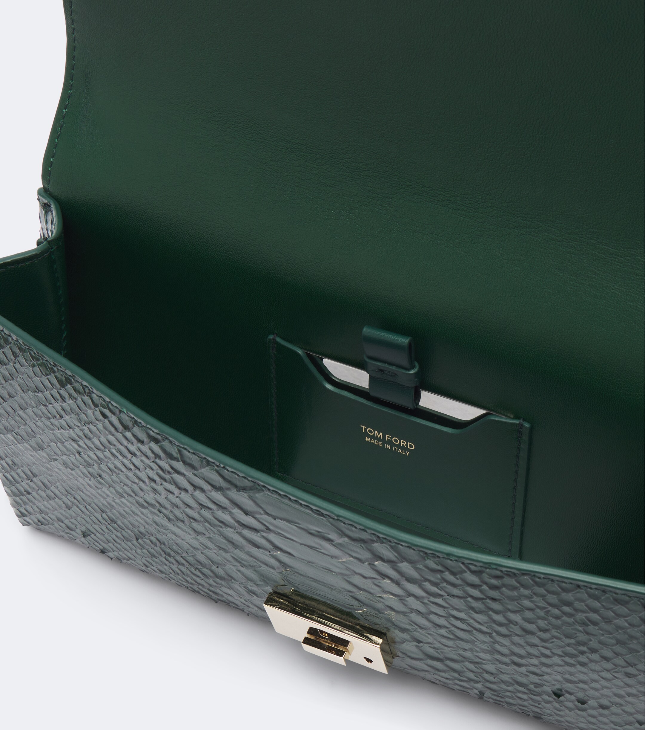 Tom Ford Tom Ford Jean Small snake-effect leather clutch