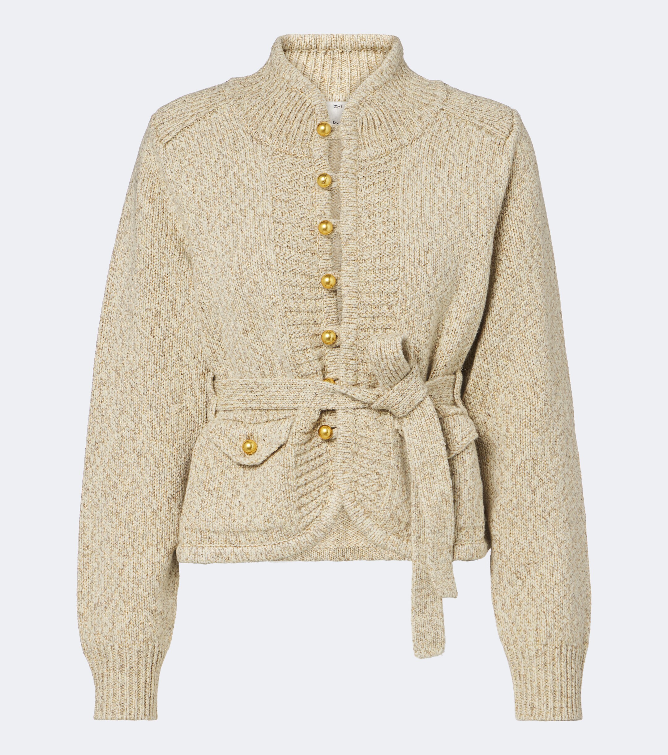 Xu Zhi Xu Zhi Belted wool and silk cardigan