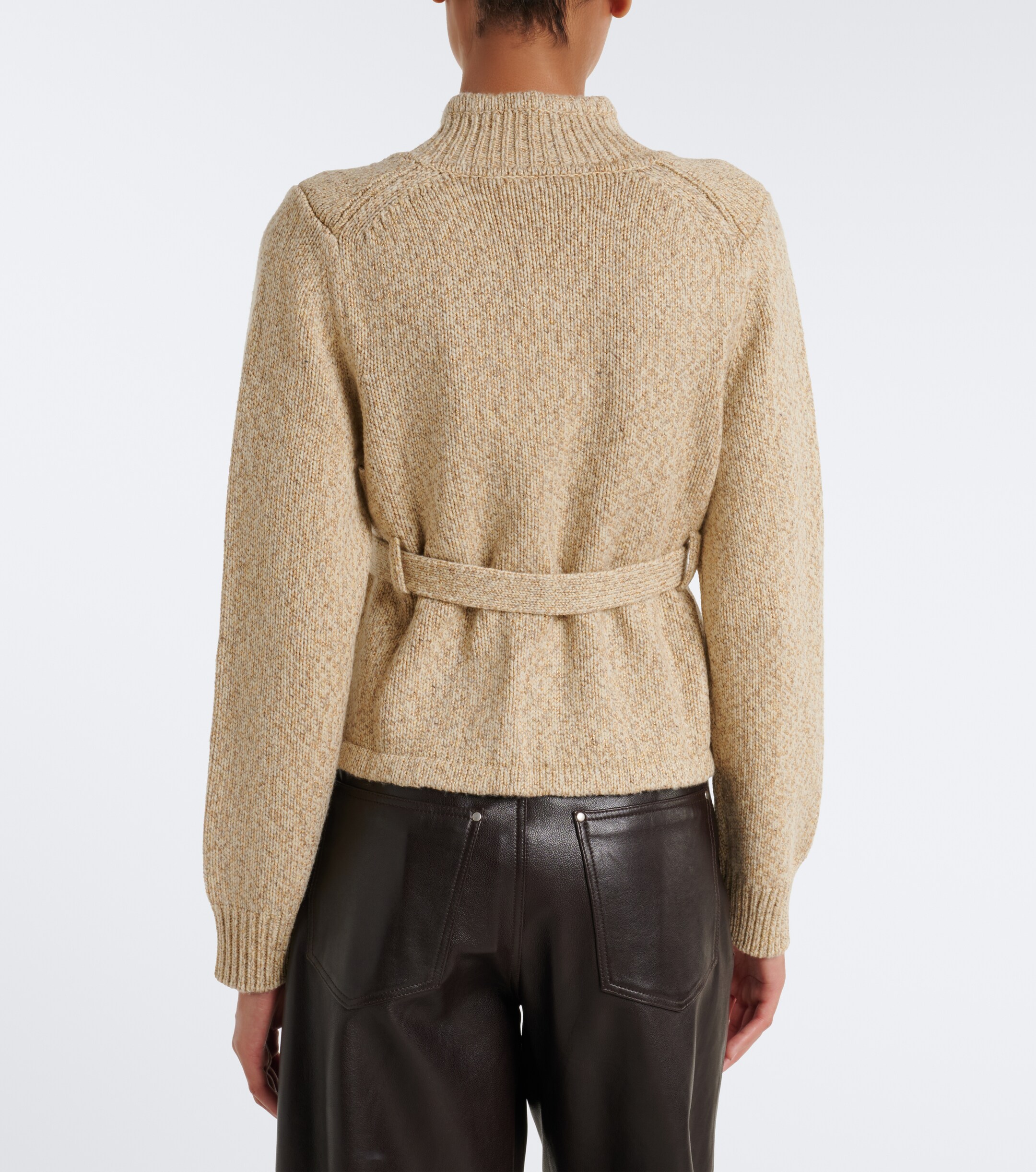 Xu Zhi Xu Zhi Belted wool and silk cardigan