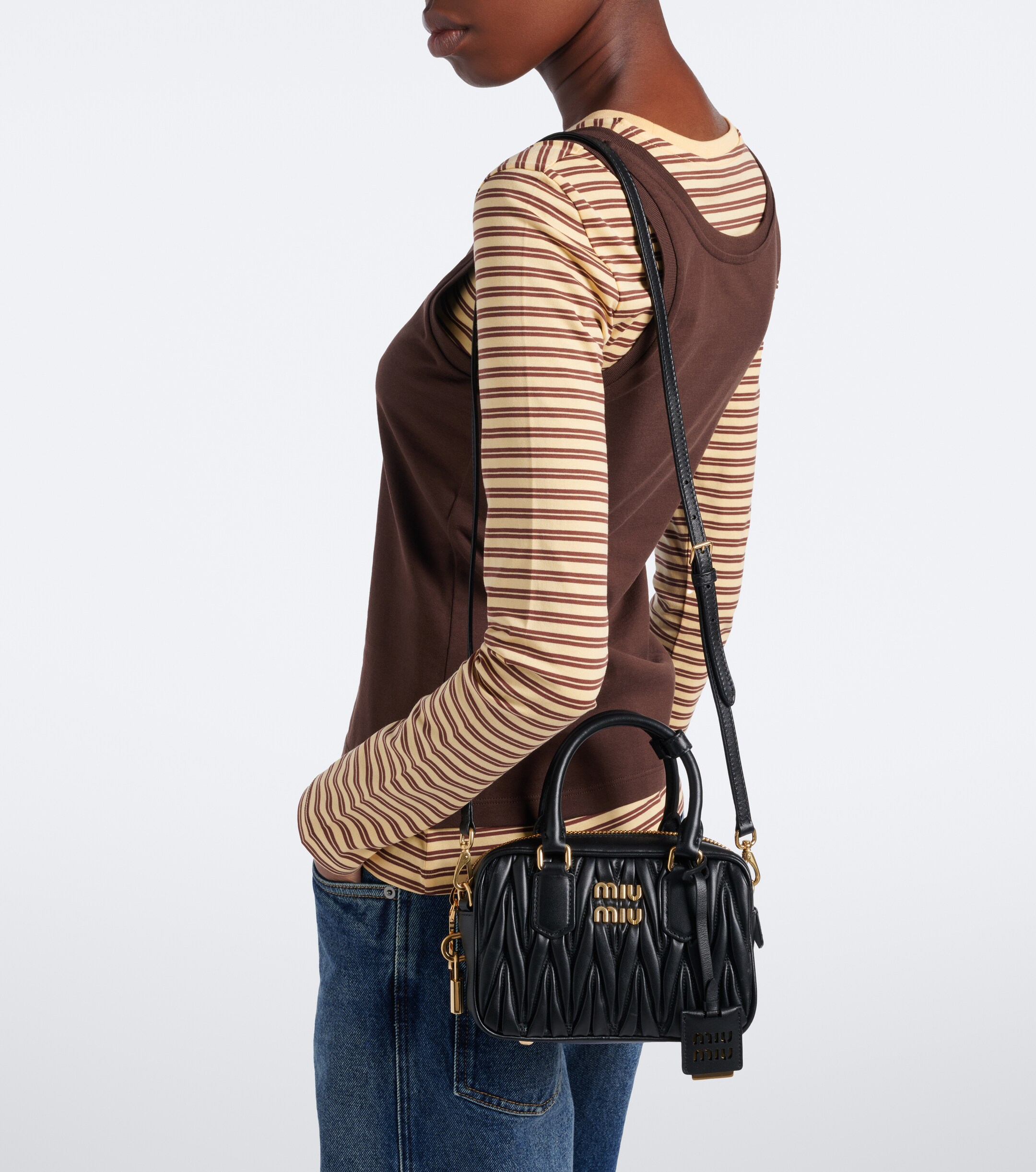 Miu Miu Miu Miu Arcadie matelassé leather top-handle bag
