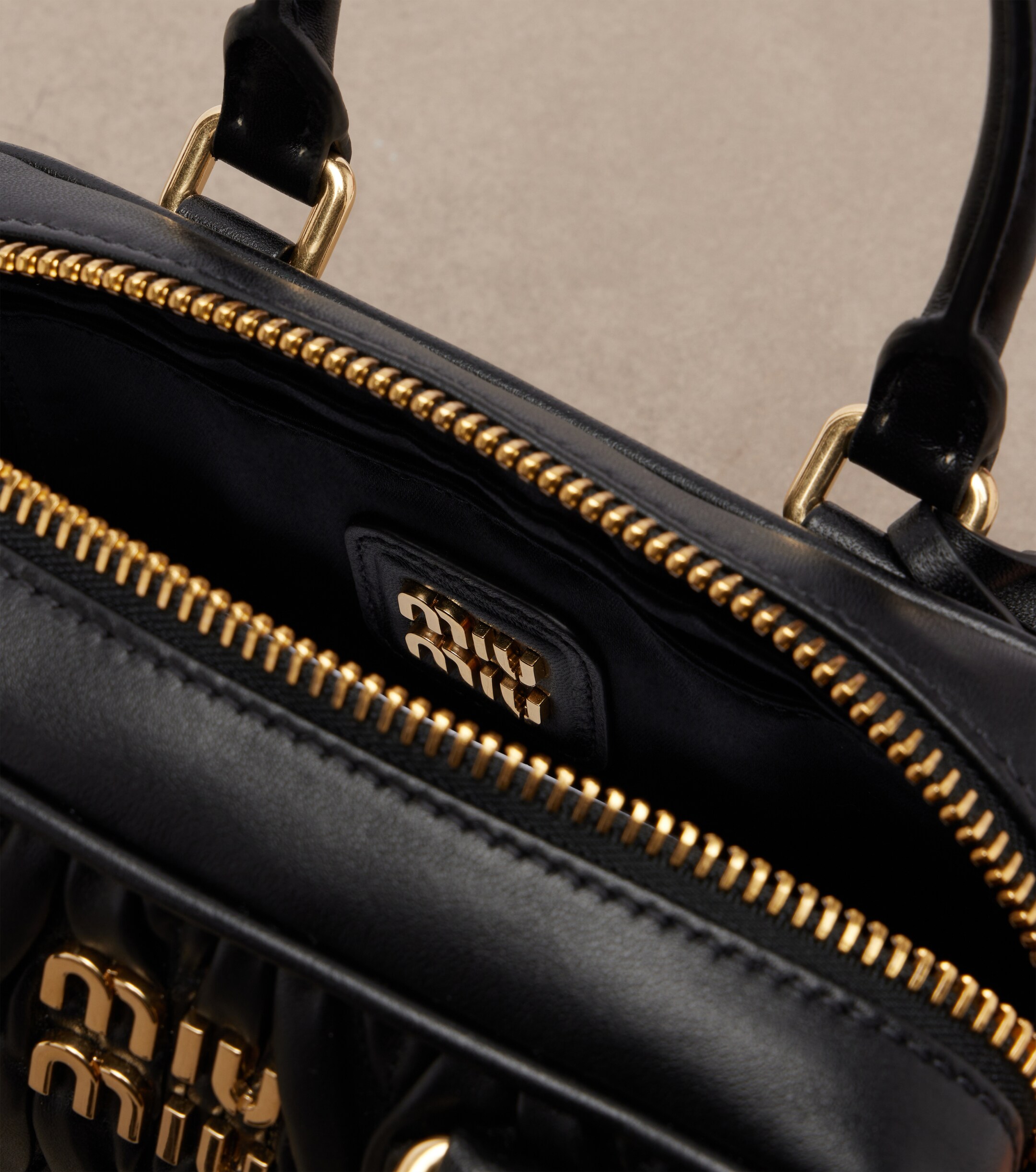 Miu Miu Miu Miu Arcadie matelassé leather top-handle bag