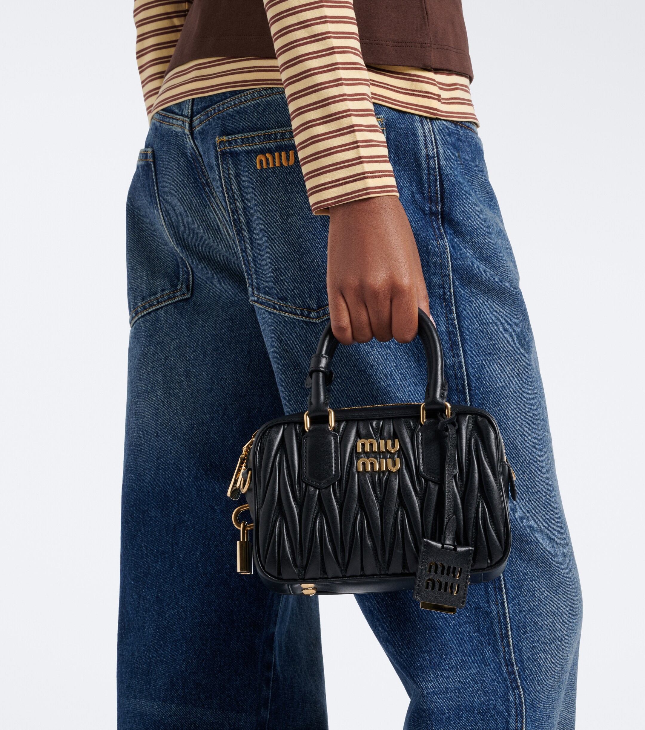 Miu Miu Miu Miu Arcadie matelassé leather top-handle bag