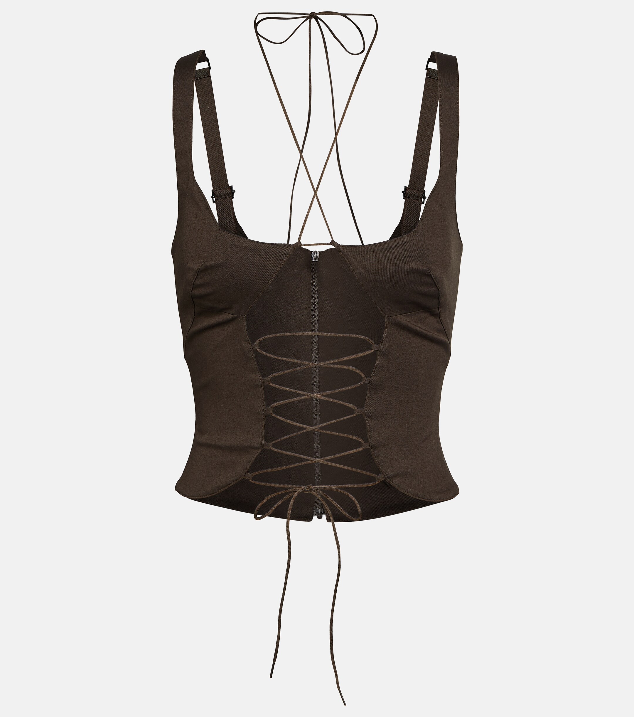 KNWLS Cotton-blend bustier