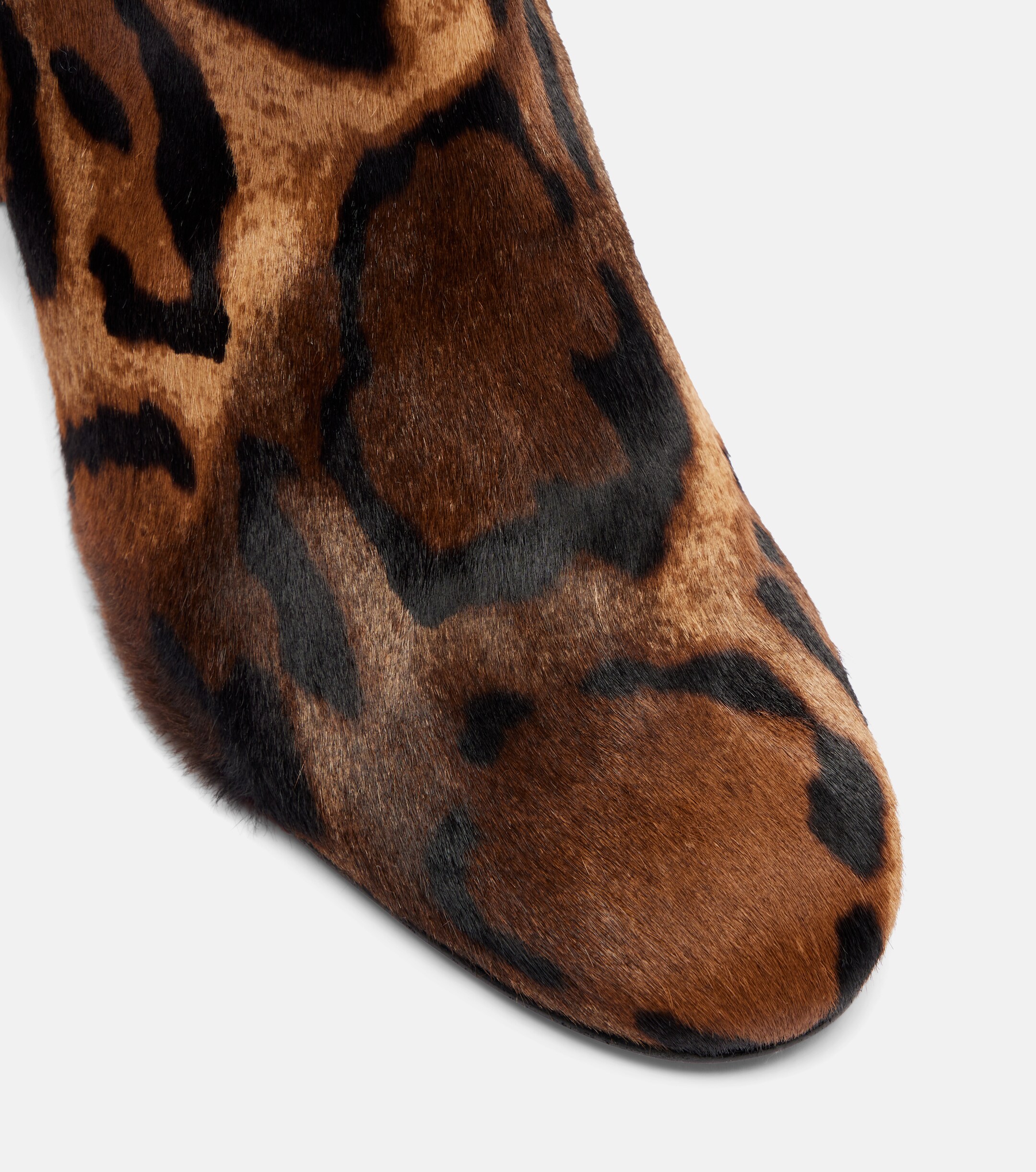 CHRISTIAN LOUBOUTIN Jane 85 leopard-printed calf hair ankle boots thumbnail