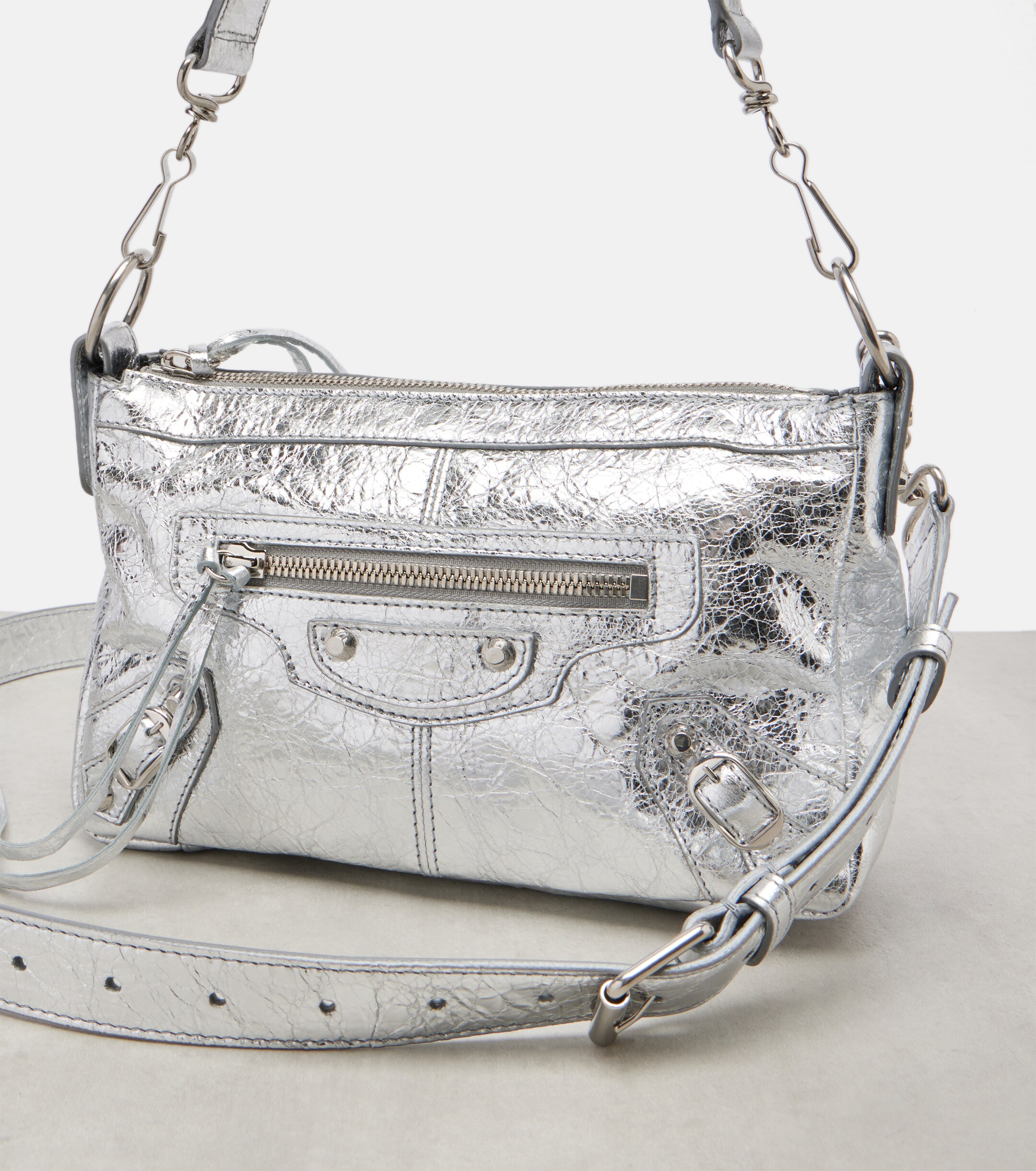 Balenciaga Le City Moto Mini leather shoulder bag