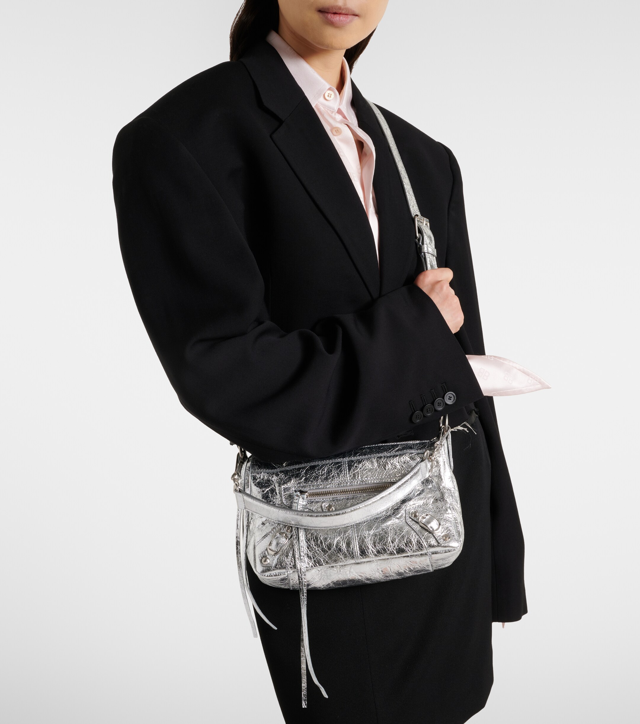 Balenciaga Le City Moto Mini leather shoulder bag