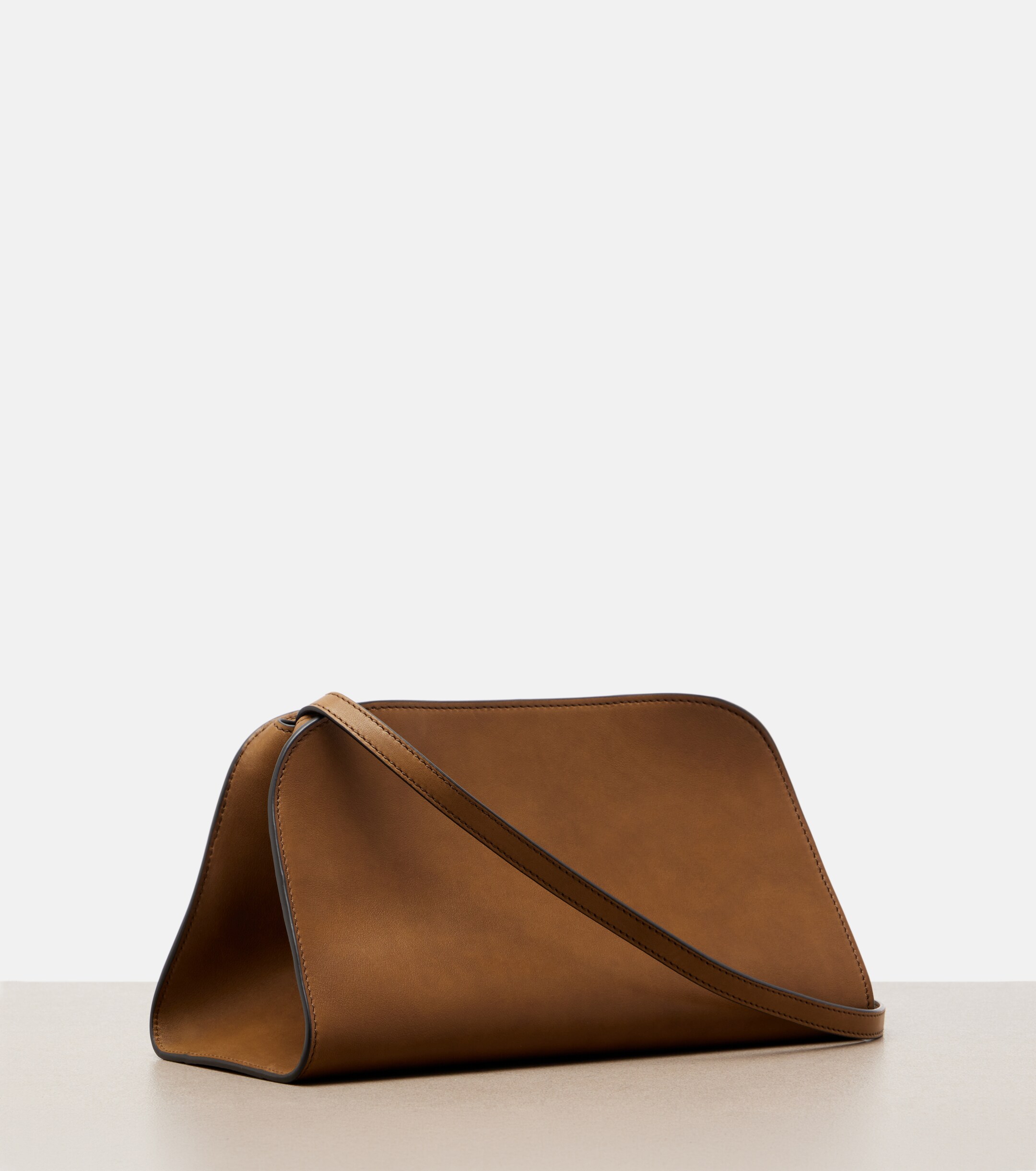 The Row Peggy leather clutch