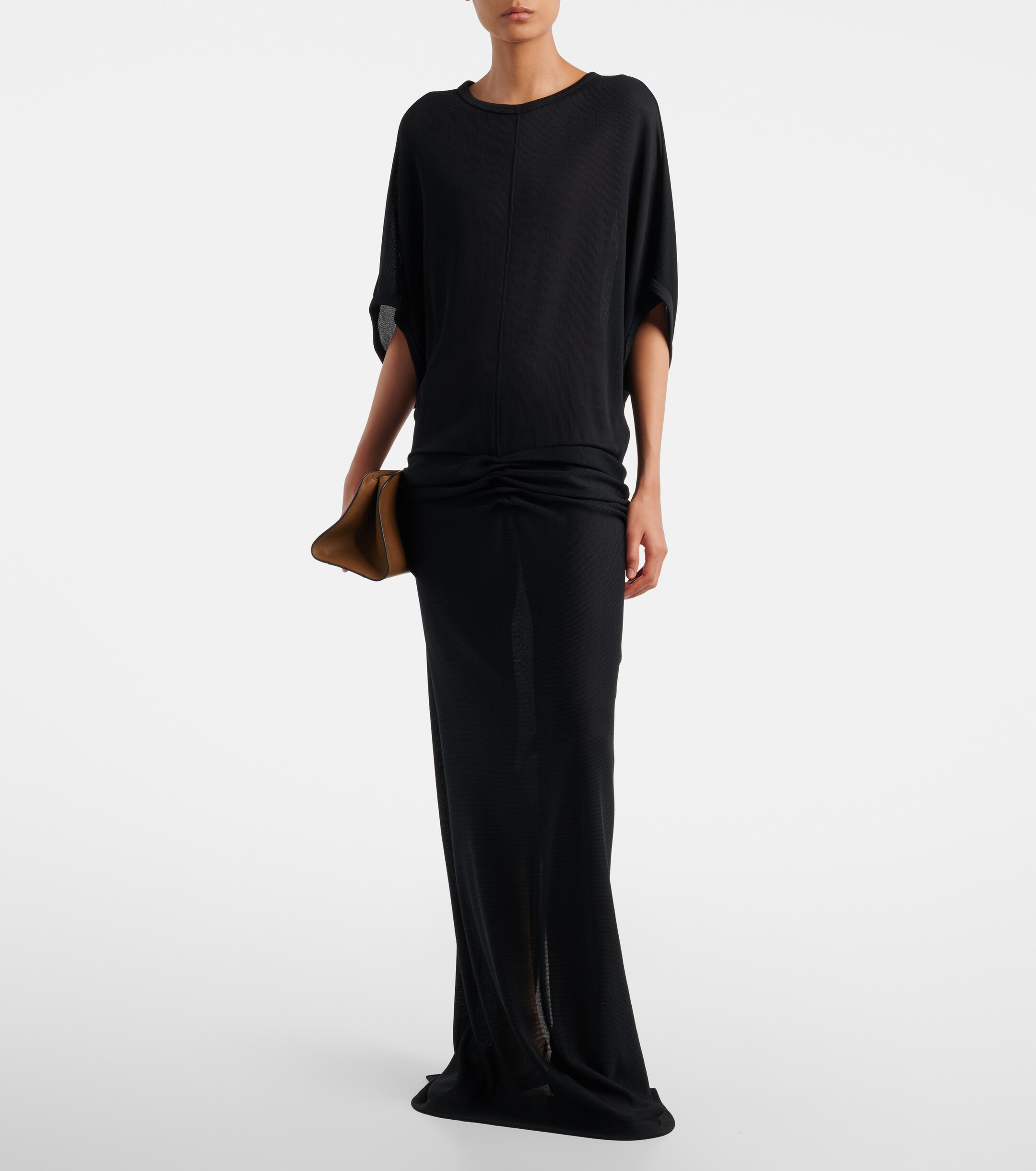 The Row Peggy leather clutch